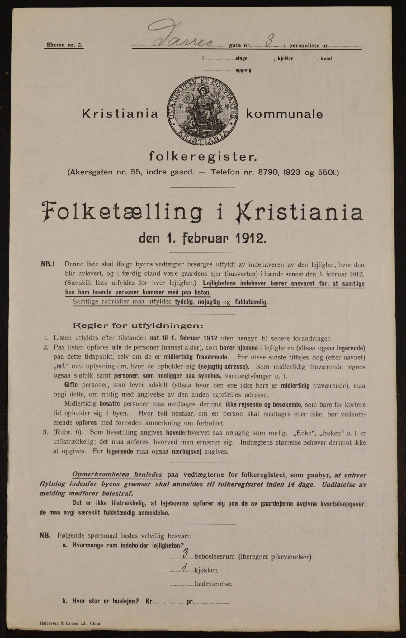 OBA, Municipal Census 1912 for Kristiania, 1912, p. 15294