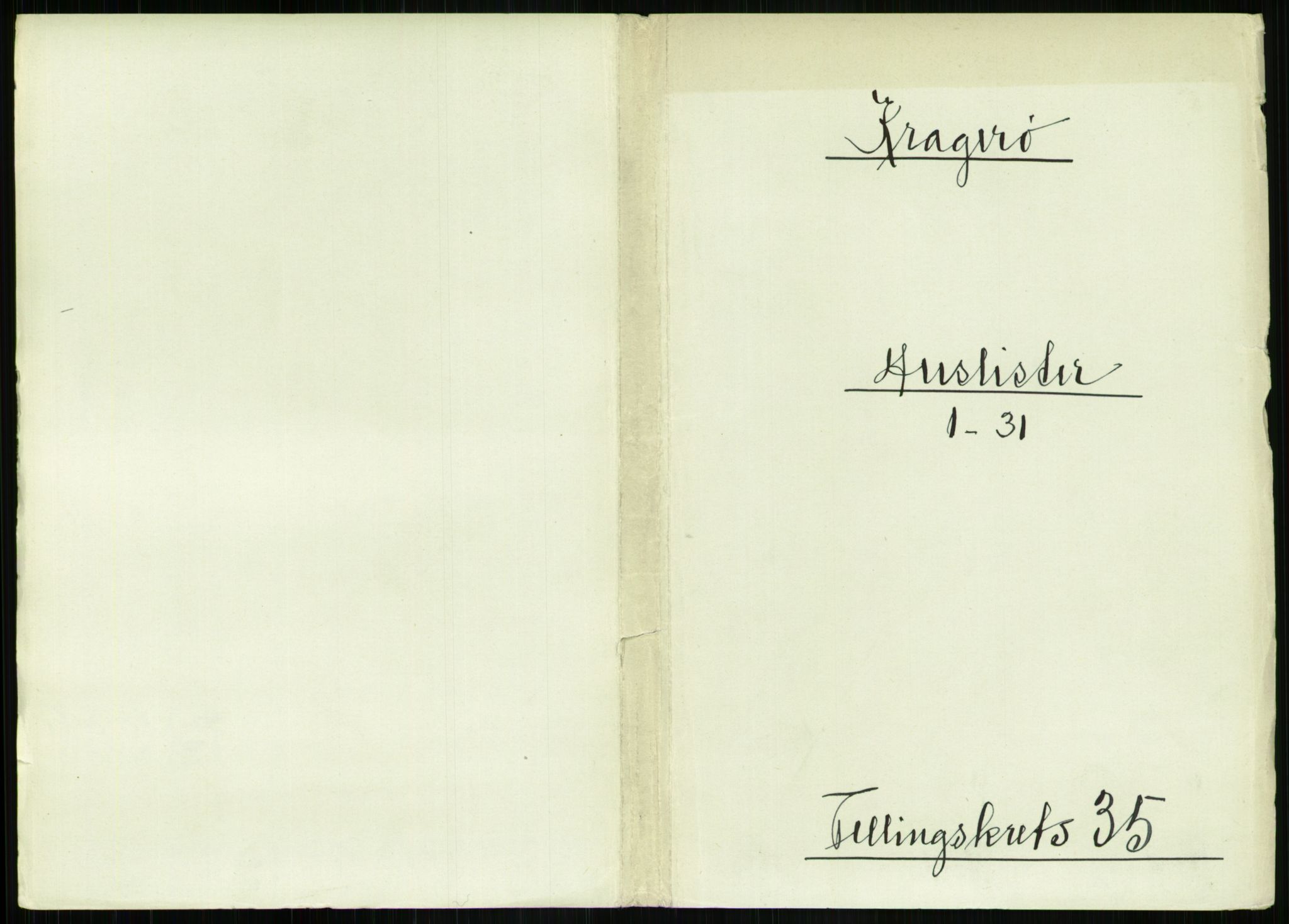 RA, 1891 census for 0801 Kragerø, 1891, p. 1286