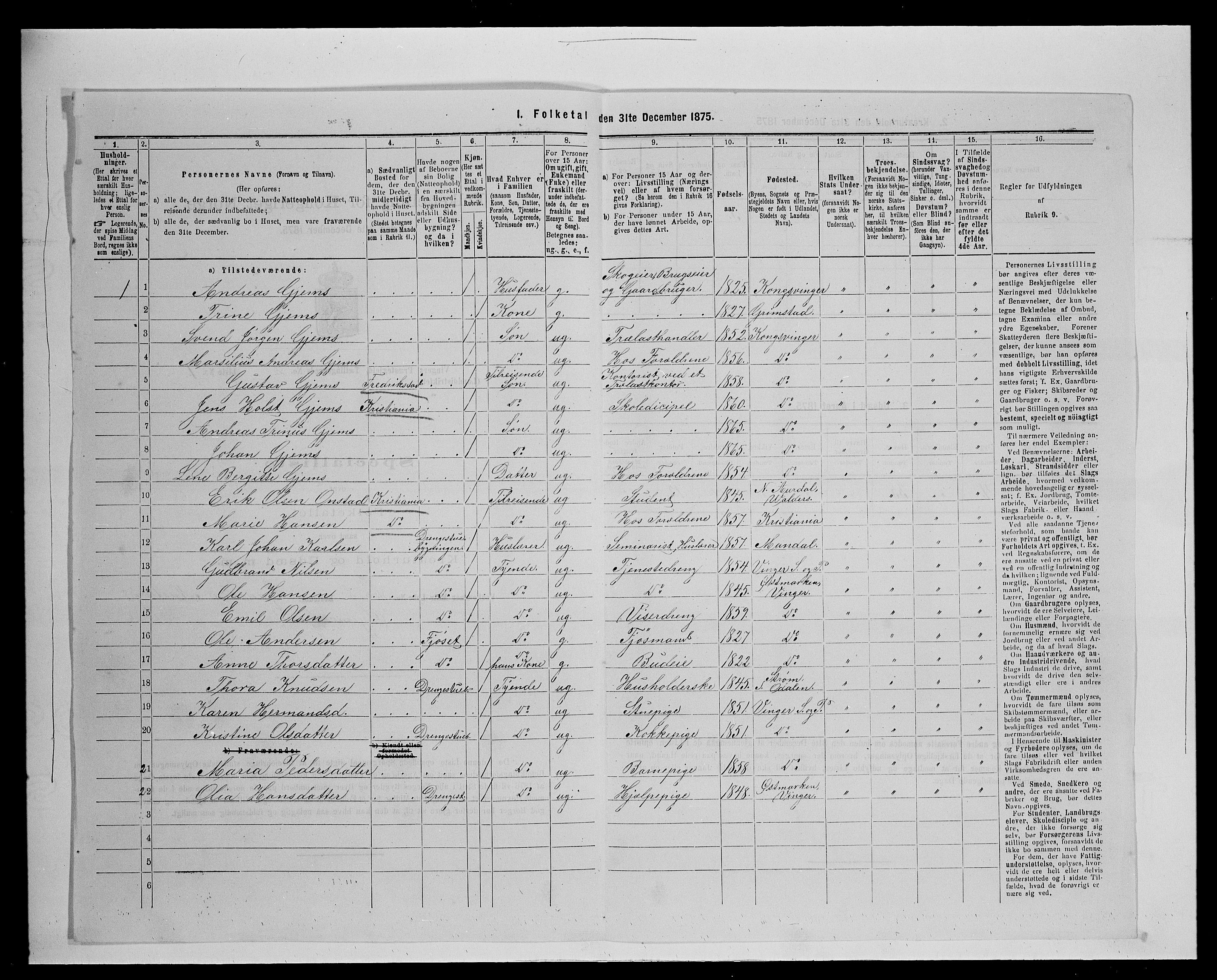 SAH, 1875 census for 0421L Vinger/Vinger og Austmarka, 1875, p. 218