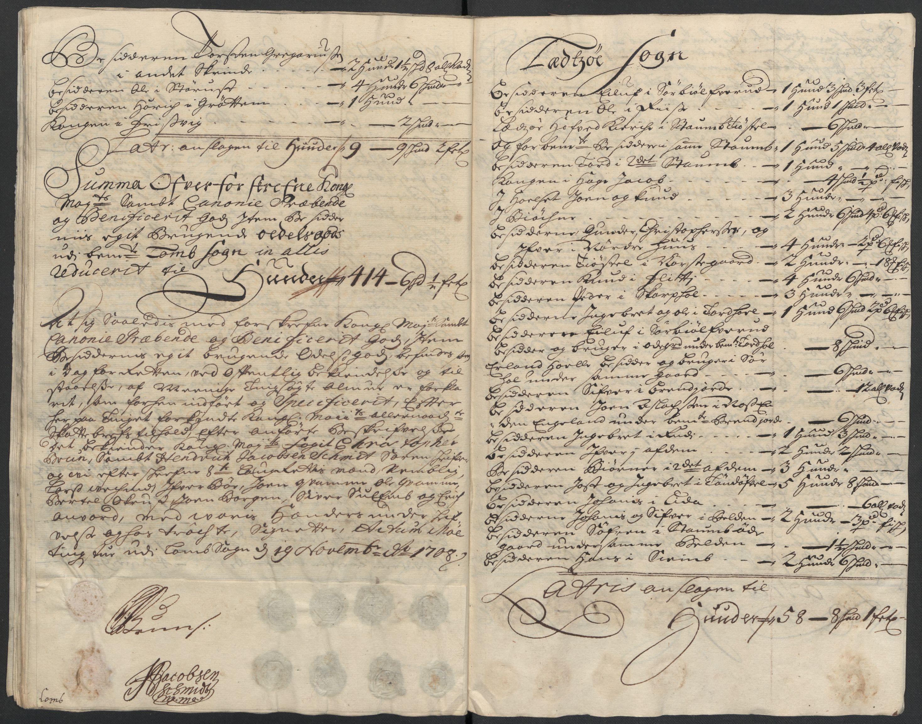 Rentekammeret inntil 1814, Reviderte regnskaper, Fogderegnskap, AV/RA-EA-4092/R17/L1179: Fogderegnskap Gudbrandsdal, 1708-1710, p. 84