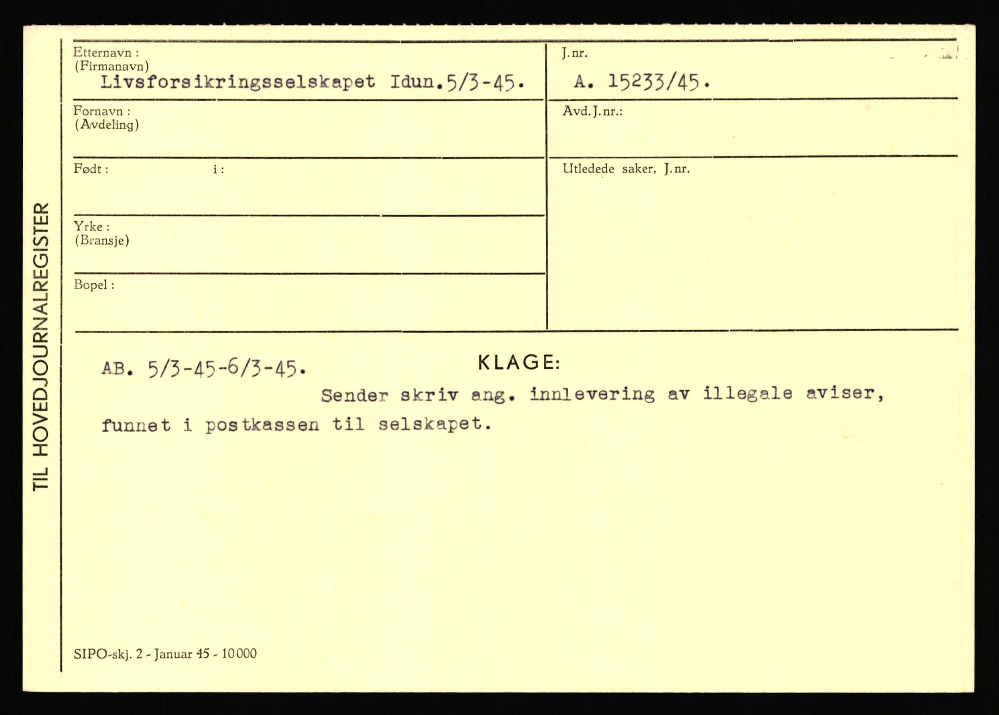 Statspolitiet - Hovedkontoret / Osloavdelingen, AV/RA-S-1329/C/Ca/L0007: Hol - Joelsen, 1943-1945, p. 2062