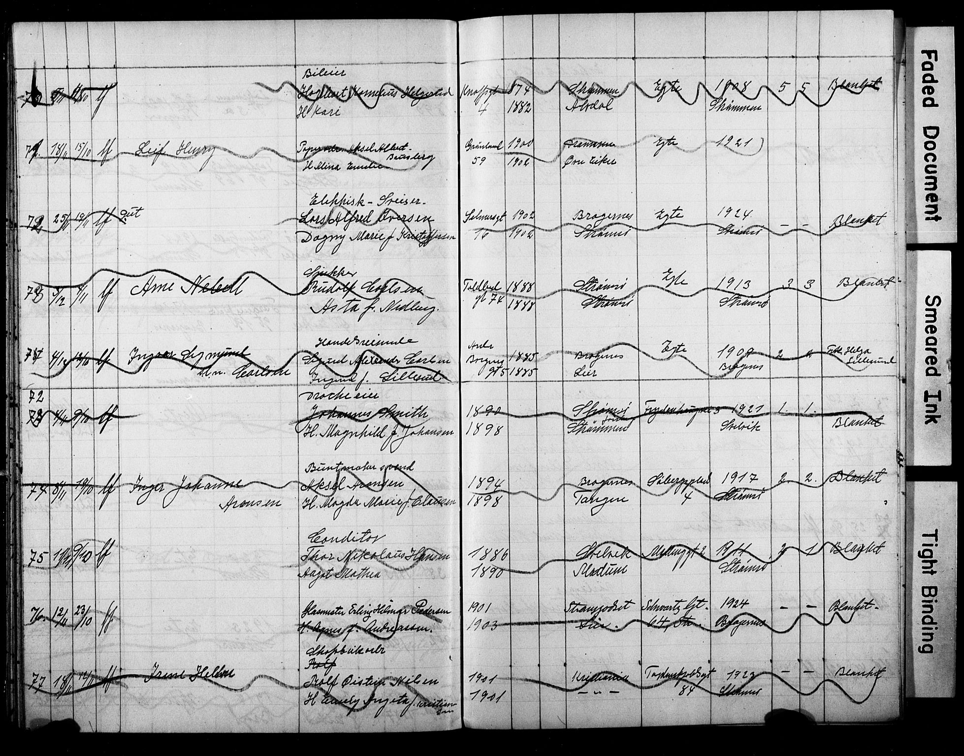 Strømsø kirkebøker, AV/SAKO-A-246/Y/Ya/L0009: Parish register draft no. I 9, 1920-1925