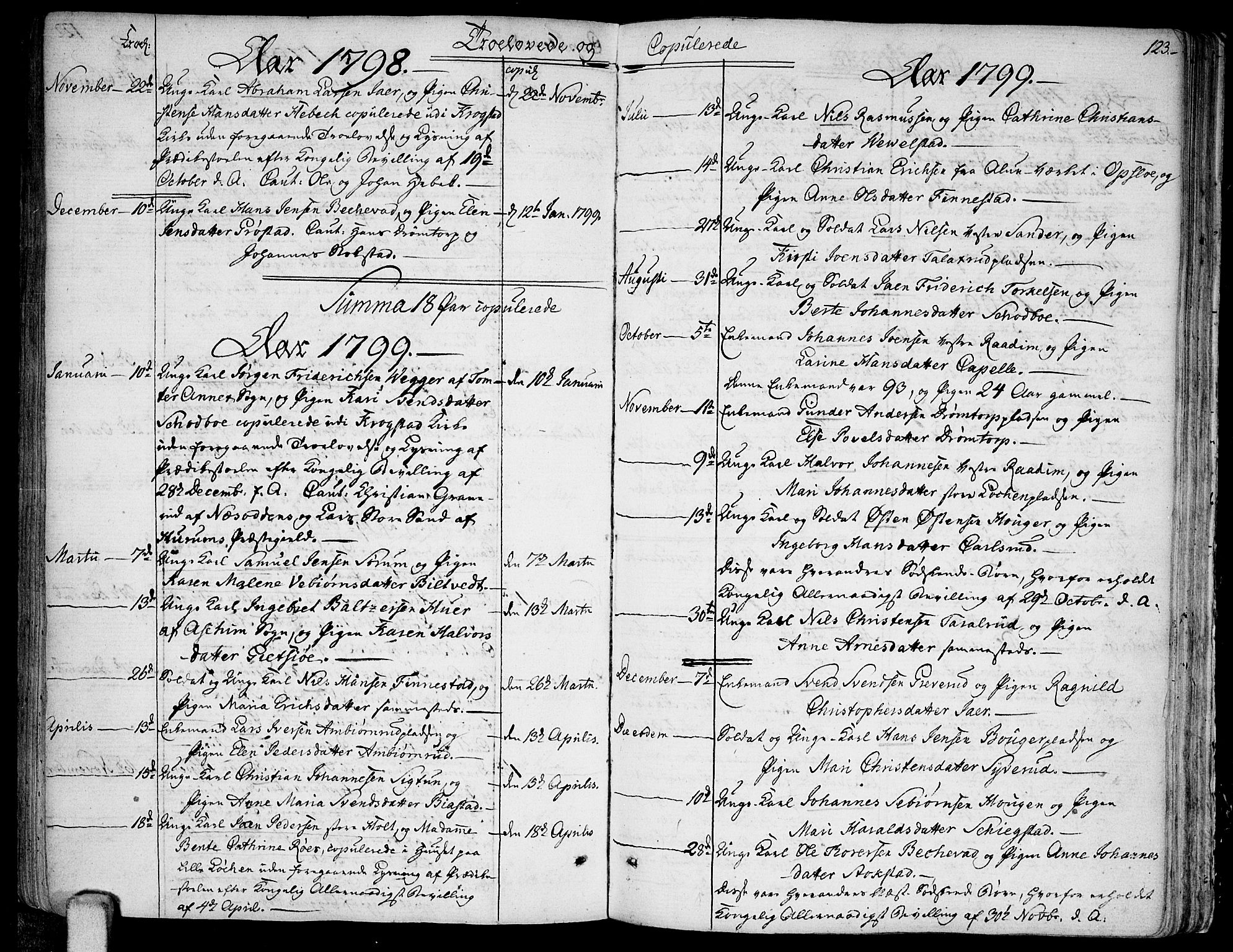 Kråkstad prestekontor Kirkebøker, AV/SAO-A-10125a/F/Fa/L0002: Parish register (official) no. I 2, 1786-1814, p. 123