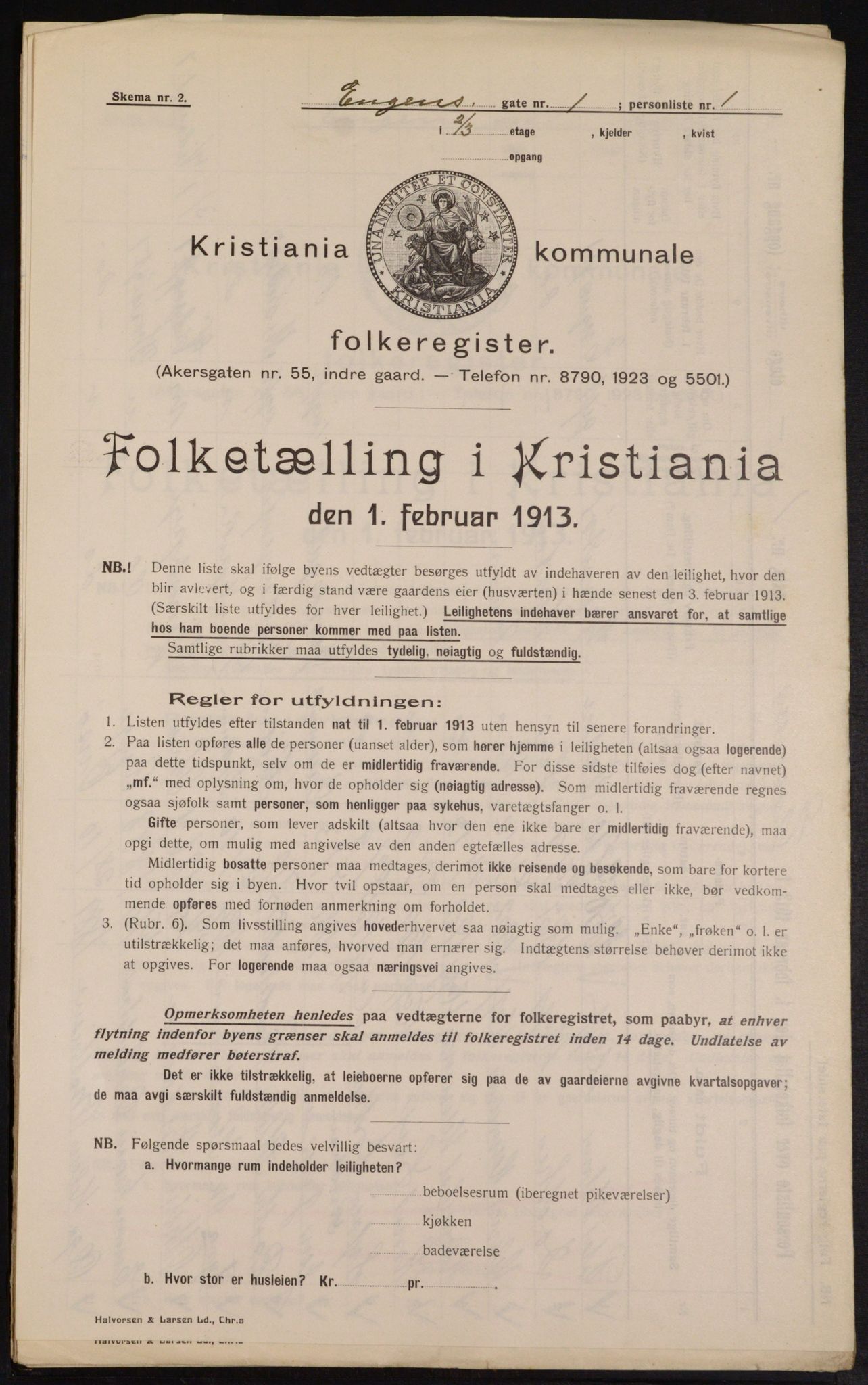 OBA, Municipal Census 1913 for Kristiania, 1913, p. 21814