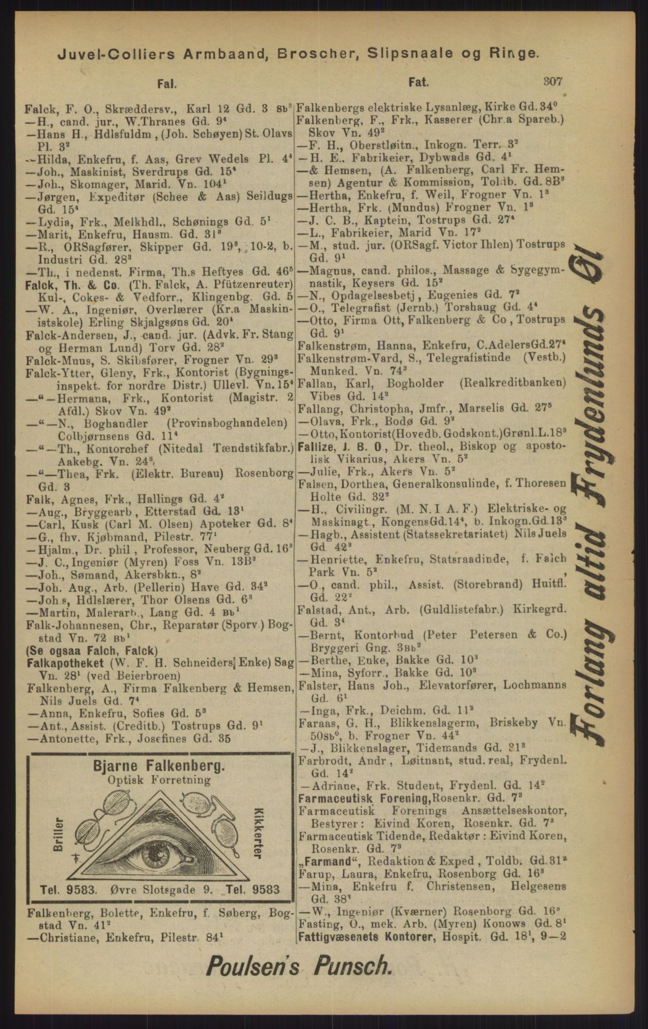 Kristiania/Oslo adressebok, PUBL/-, 1902, p. 307