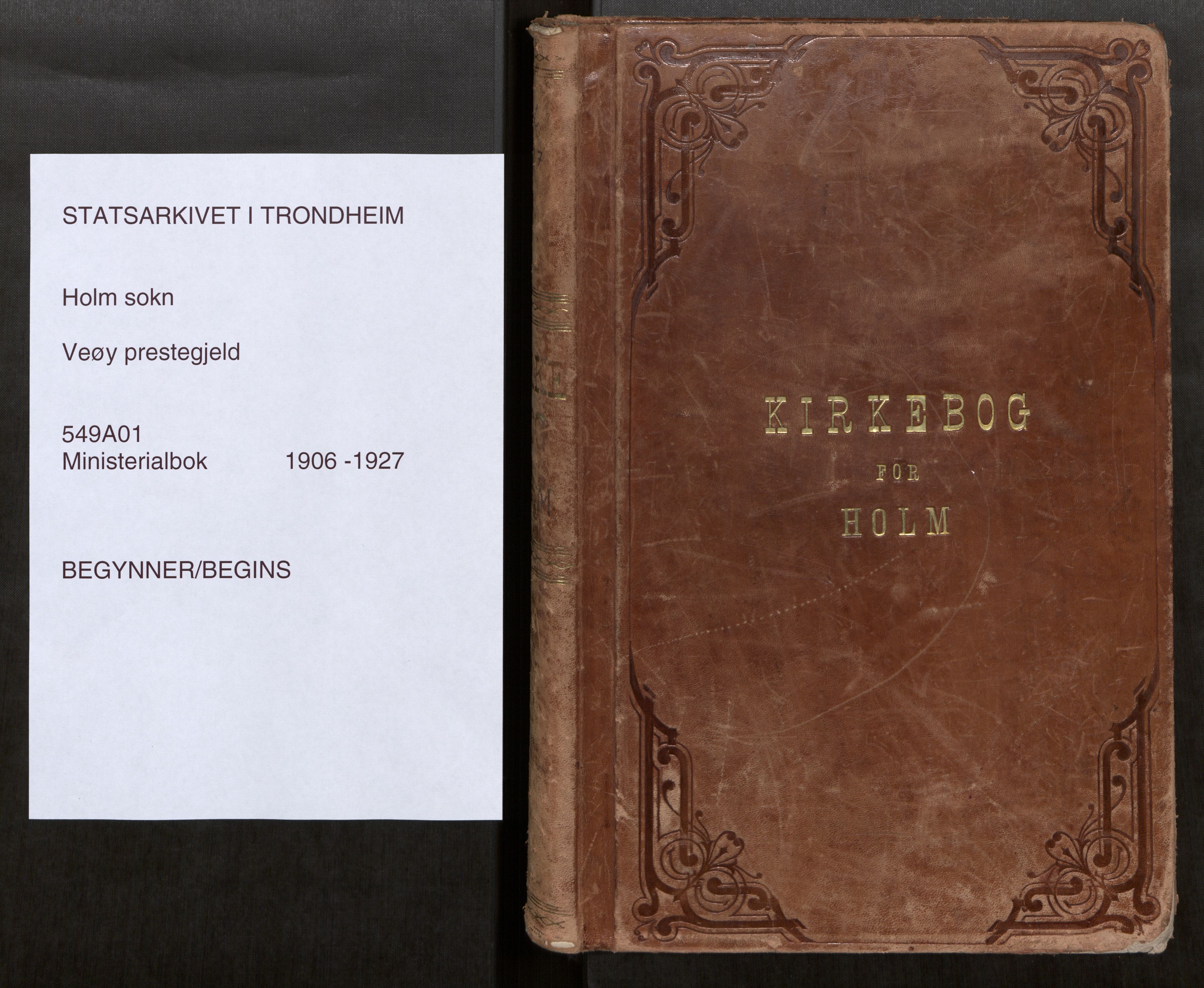 Ministerialprotokoller, klokkerbøker og fødselsregistre - Møre og Romsdal, SAT/A-1454/549/L0618: Parish register (official) no. 549A01, 1906-1927
