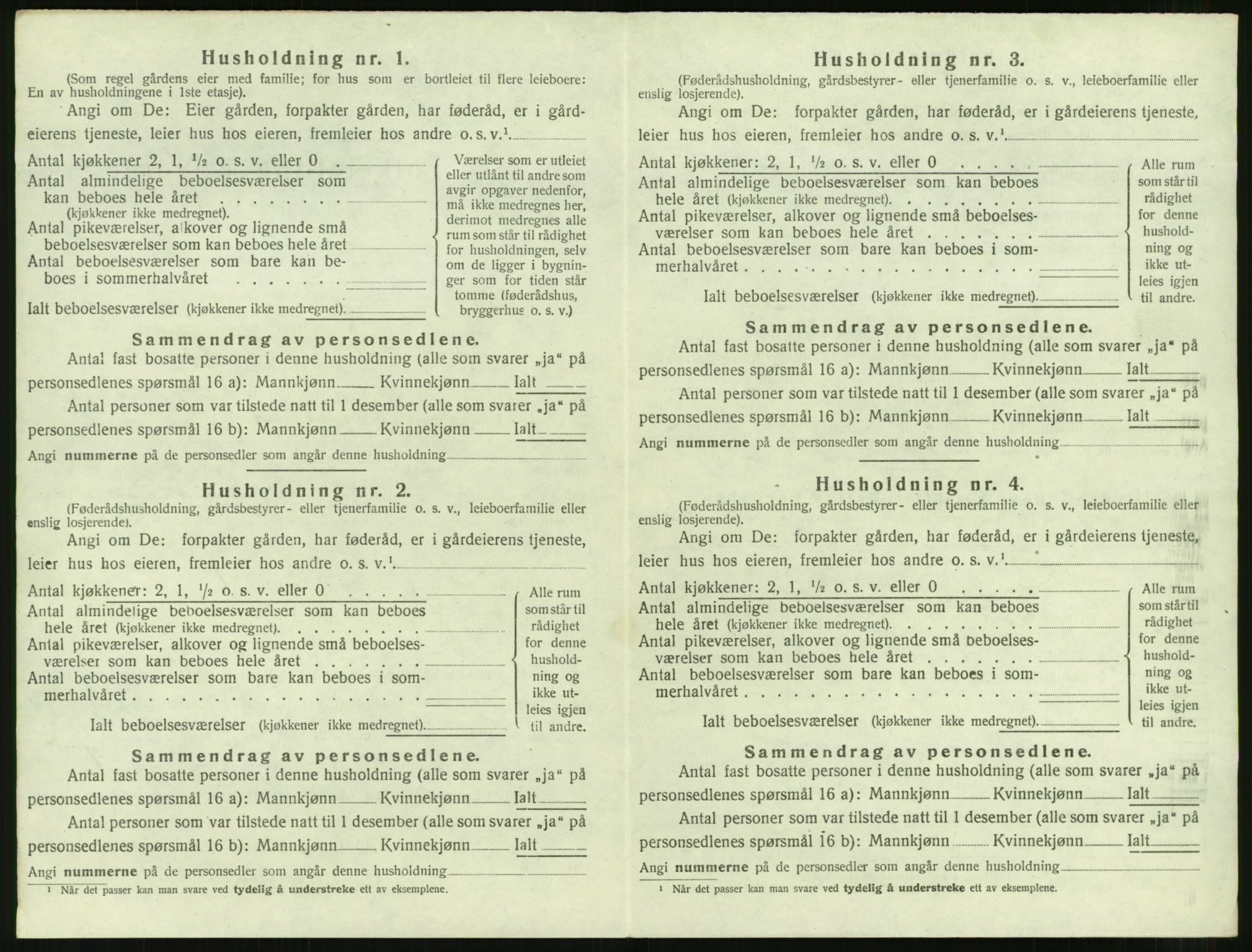 SAT, 1920 census for Borgund, 1920, p. 921