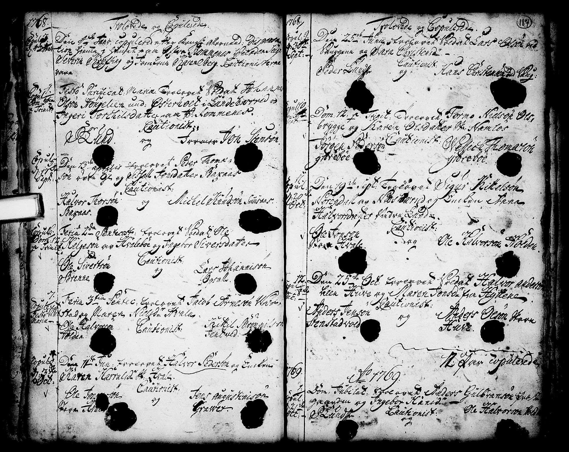Holla kirkebøker, AV/SAKO-A-272/F/Fa/L0001: Parish register (official) no. 1, 1717-1779, p. 187