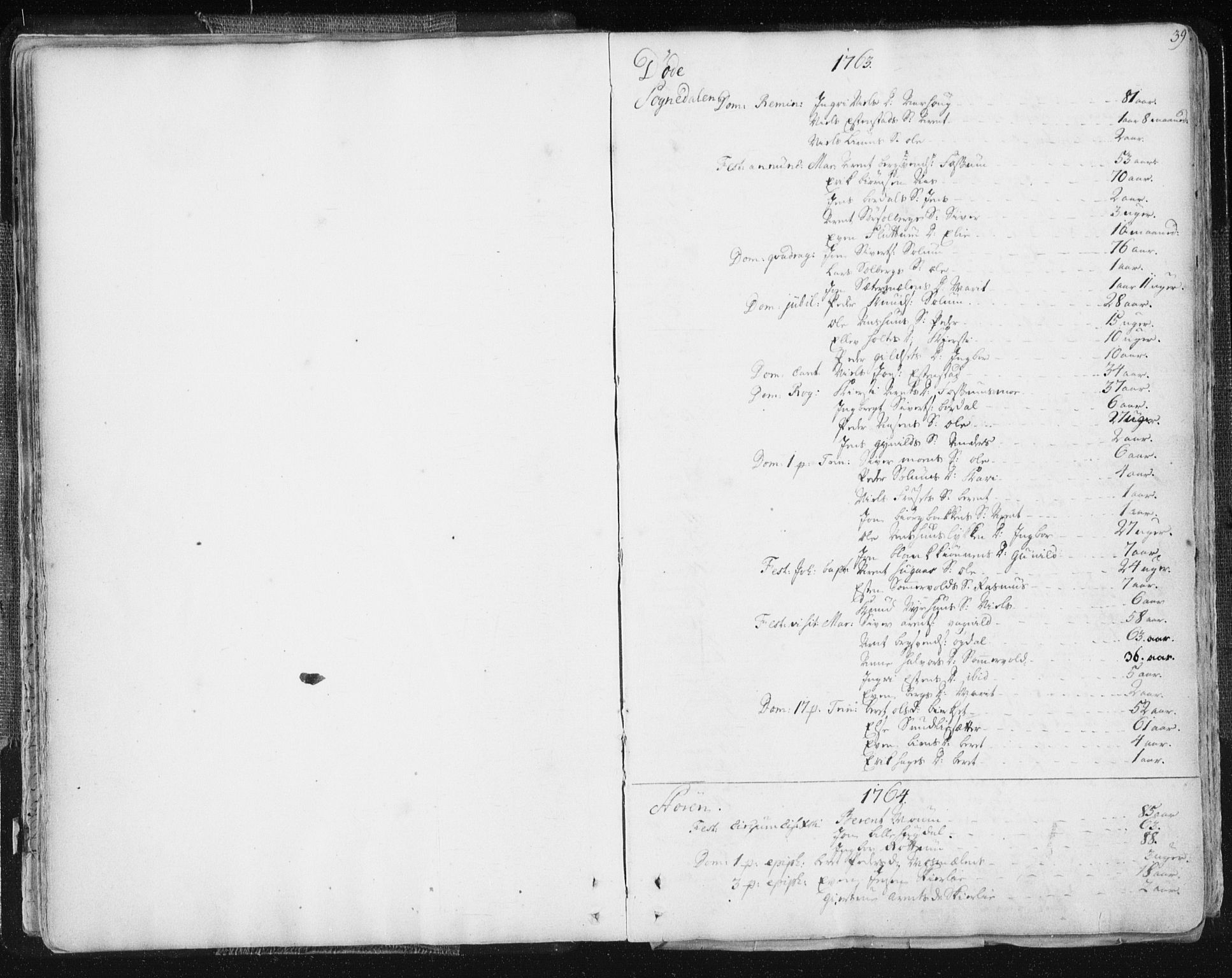 Ministerialprotokoller, klokkerbøker og fødselsregistre - Sør-Trøndelag, SAT/A-1456/687/L0991: Parish register (official) no. 687A02, 1747-1790, p. 39