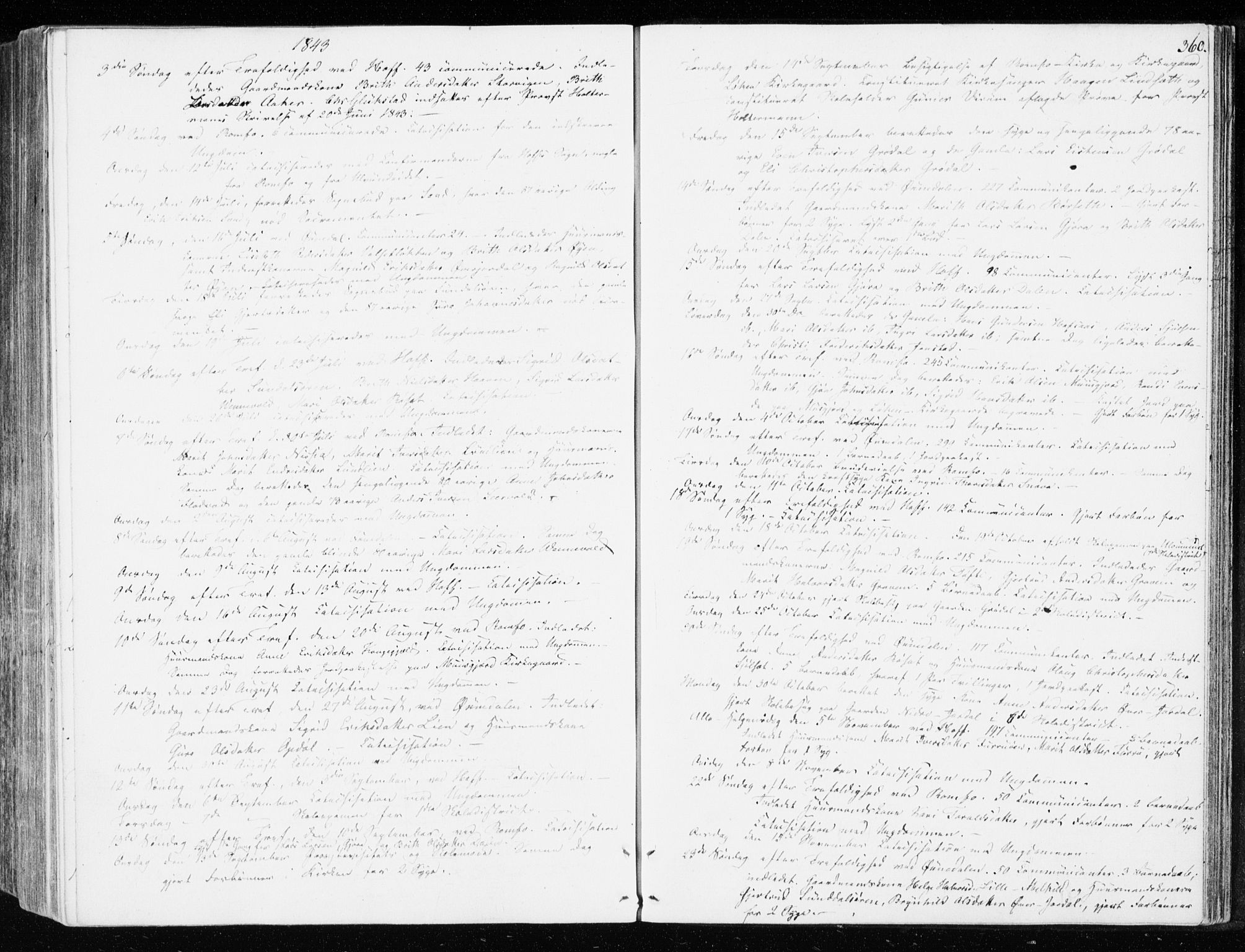 Ministerialprotokoller, klokkerbøker og fødselsregistre - Møre og Romsdal, AV/SAT-A-1454/590/L1012: Parish register (official) no. 590A04, 1832-1846, p. 360