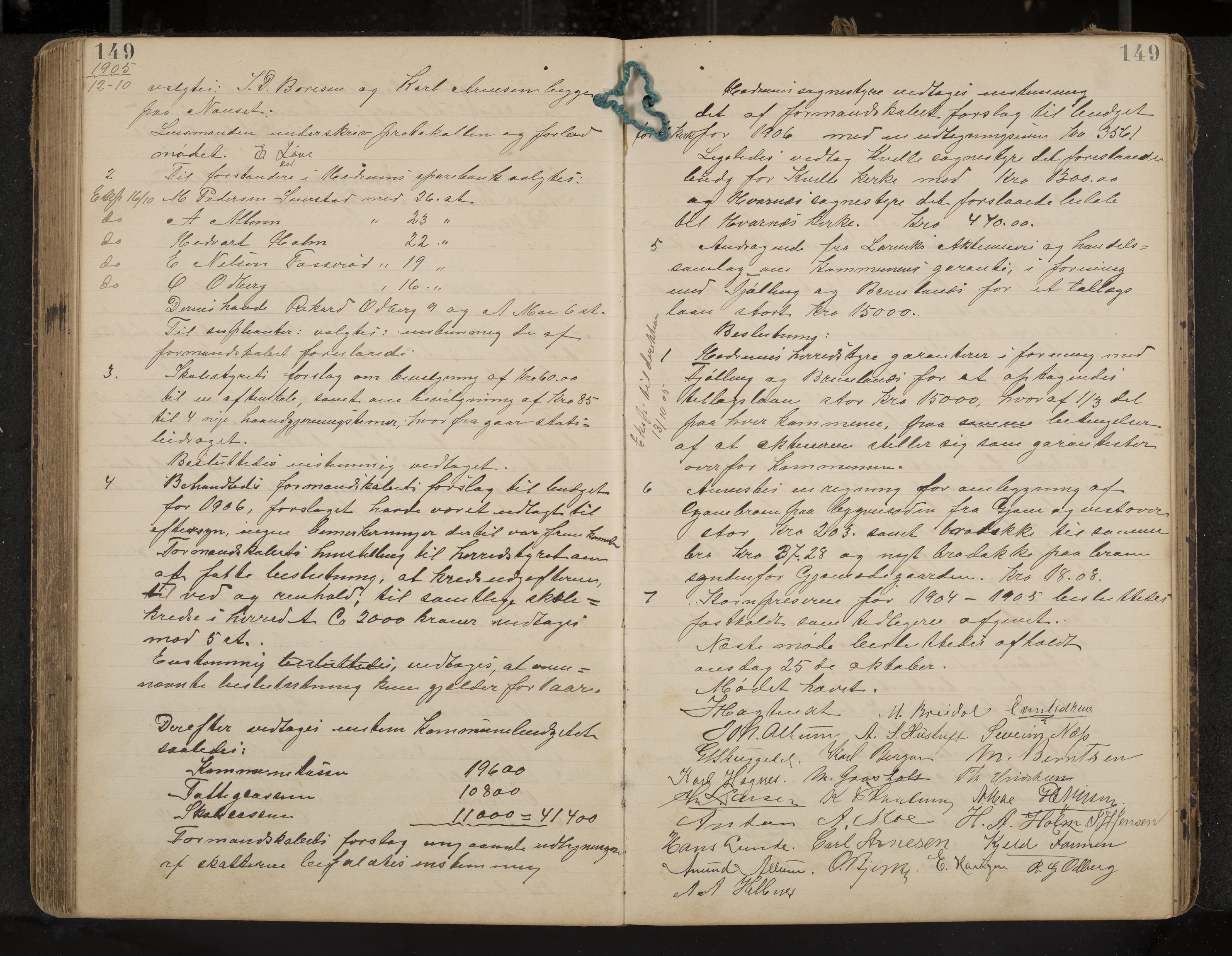 Hedrum formannskap og sentraladministrasjon, IKAK/0727021/A/Aa/L0005: Møtebok, 1899-1911, p. 149