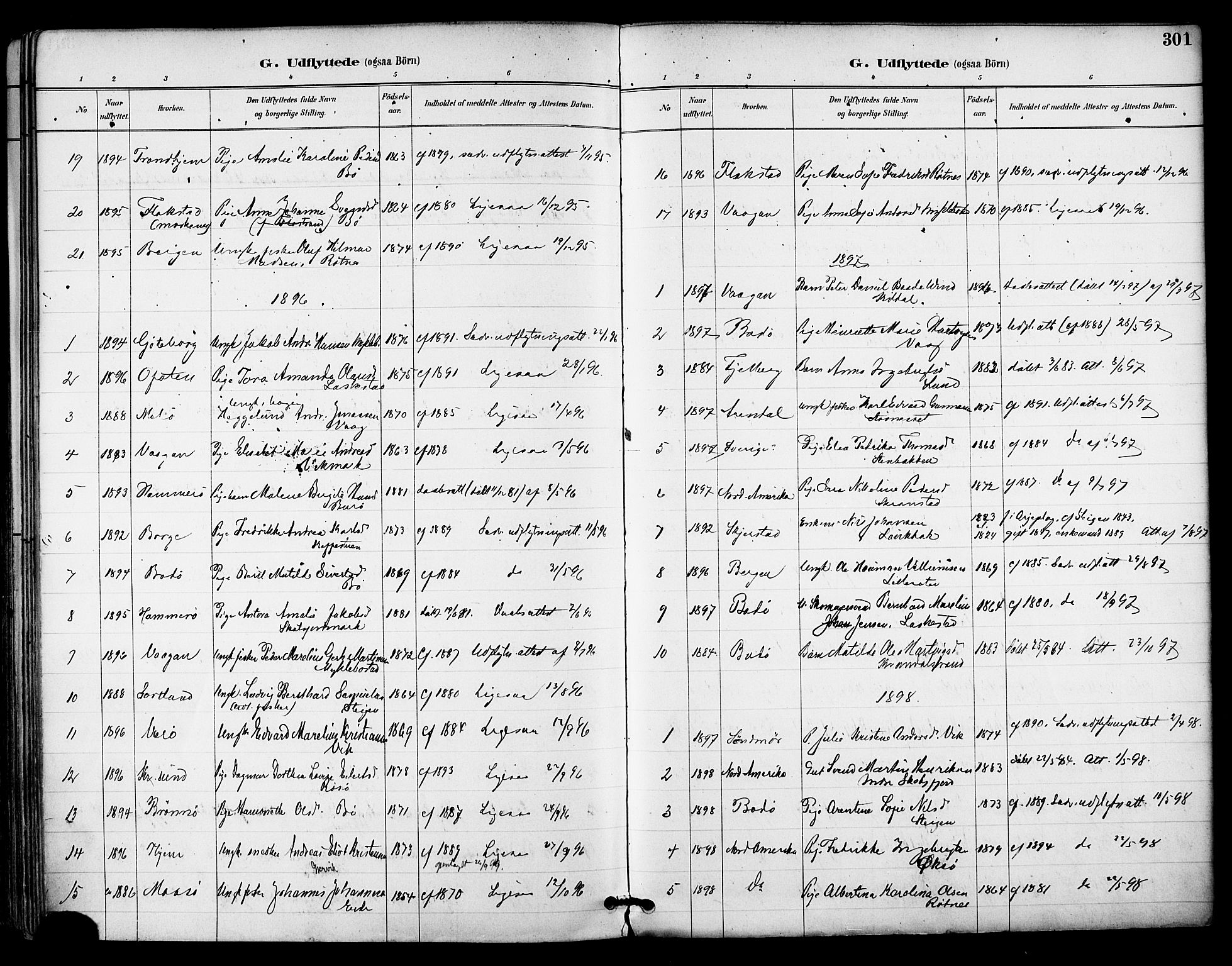 Ministerialprotokoller, klokkerbøker og fødselsregistre - Nordland, AV/SAT-A-1459/855/L0803: Parish register (official) no. 855A11, 1887-1905, p. 301