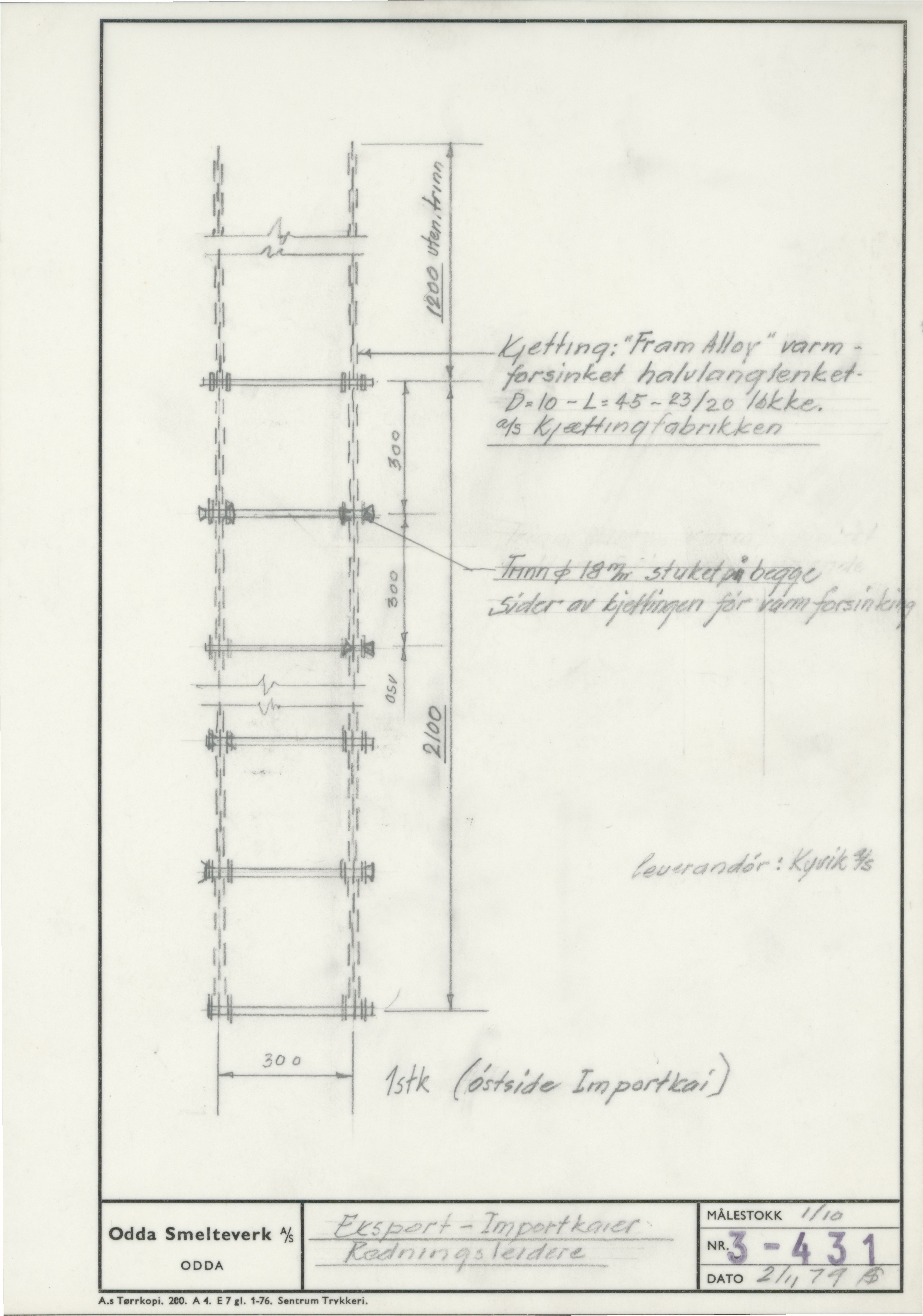 Odda smelteverk AS, KRAM/A-0157.1/T/Td/L0003: Gruppe 3. Importkai, 1954-1993, p. 215