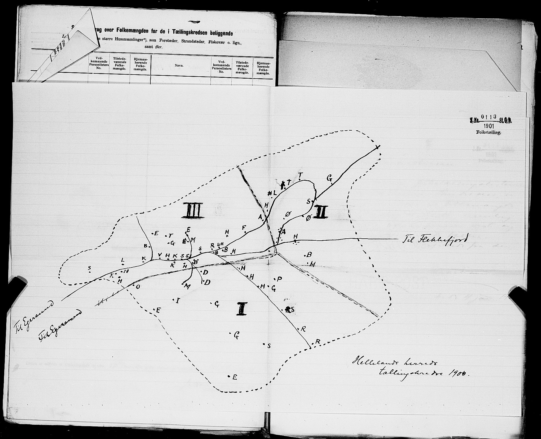 SAST, 1900 census for Helleland, 1900, p. 8