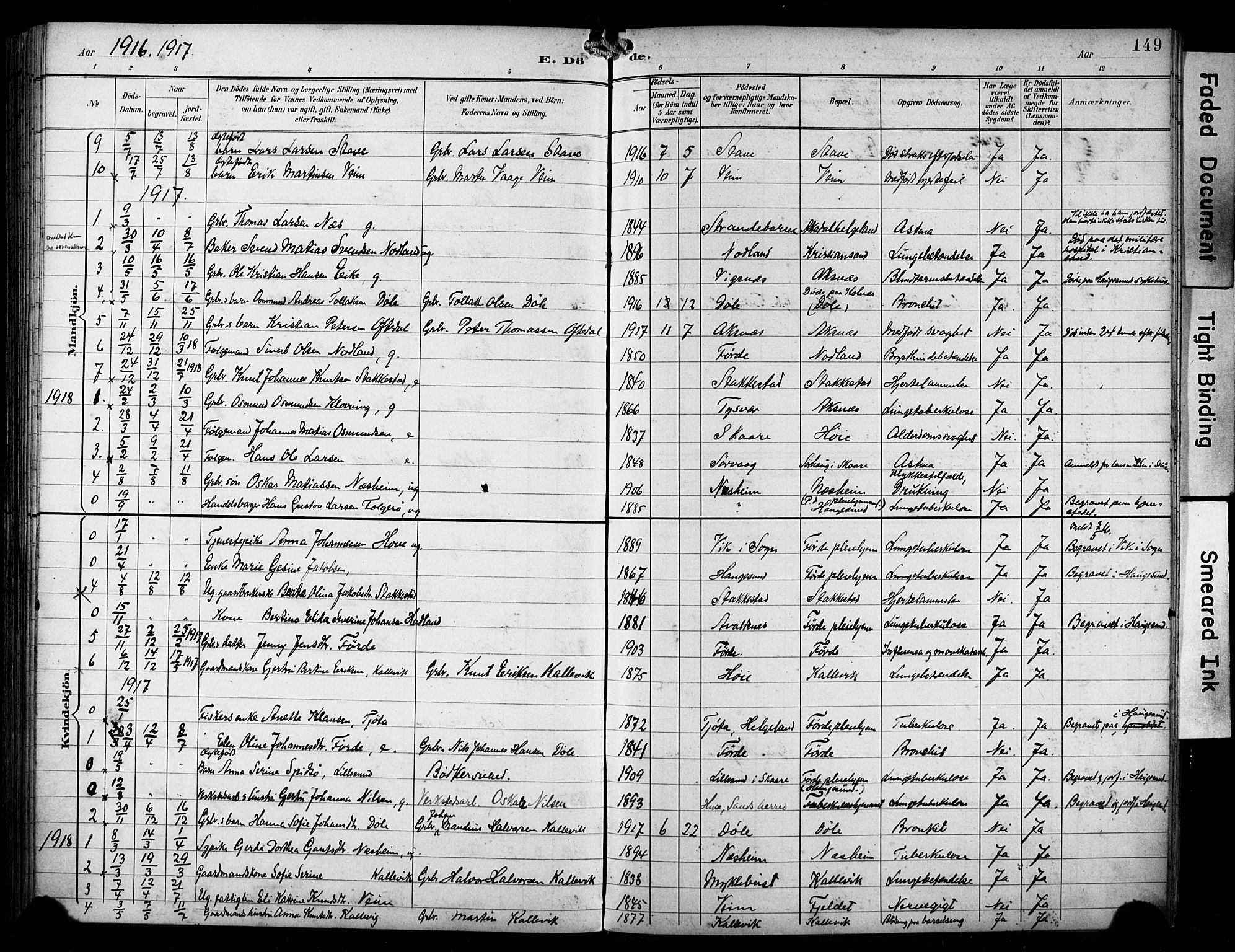 Avaldsnes sokneprestkontor, SAST/A -101851/H/Ha/Haa/L0016: Parish register (official) no. A 16, 1893-1918, p. 149