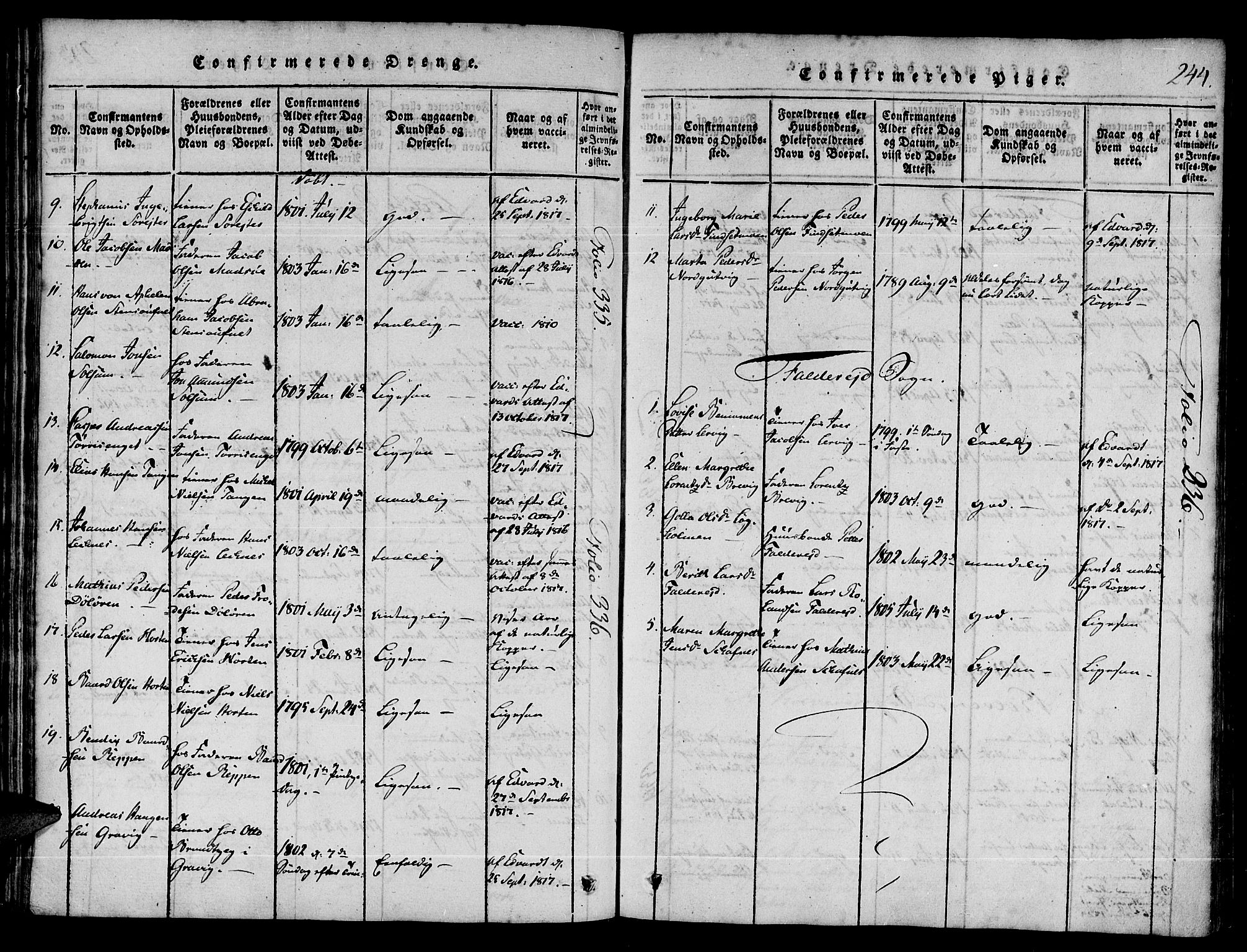 Ministerialprotokoller, klokkerbøker og fødselsregistre - Nord-Trøndelag, SAT/A-1458/780/L0636: Parish register (official) no. 780A03 /1, 1815-1830, p. 244