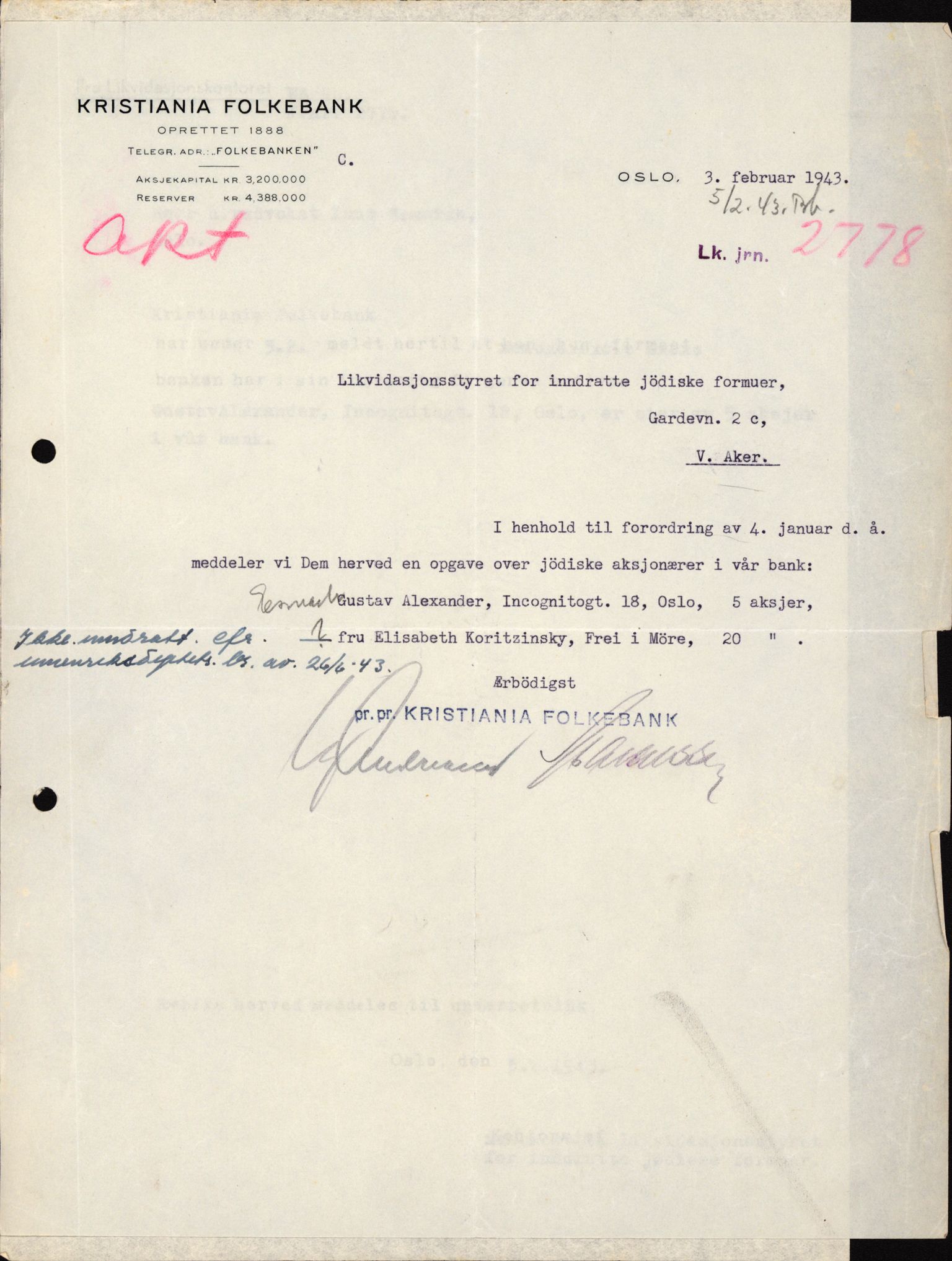 Justisdepartementet, Tilbakeføringskontoret for inndratte formuer, AV/RA-S-1564/H/Hc/Hcc/L0917: --, 1945-1947, p. 262