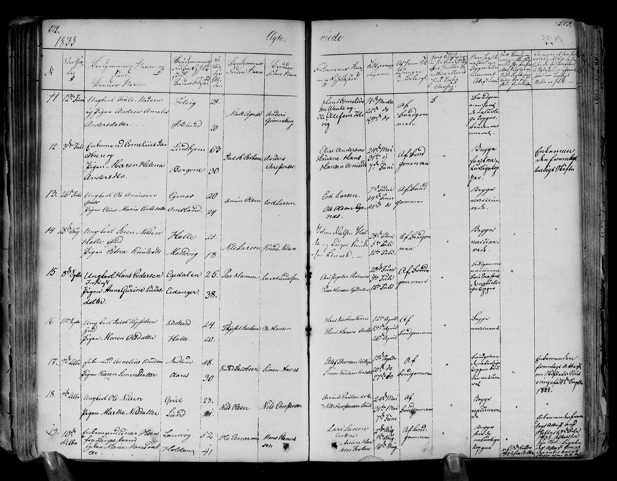Brunlanes kirkebøker, SAKO/A-342/F/Fa/L0003: Parish register (official) no. I 3, 1834-1845, p. 272-273