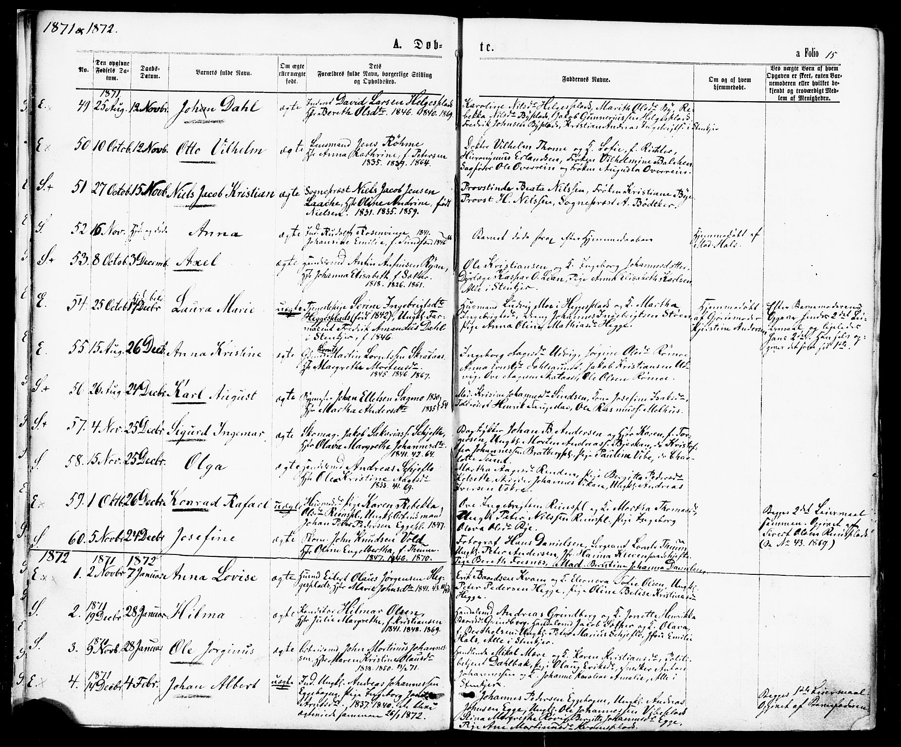 Ministerialprotokoller, klokkerbøker og fødselsregistre - Nord-Trøndelag, SAT/A-1458/739/L0370: Parish register (official) no. 739A02, 1868-1881, p. 15