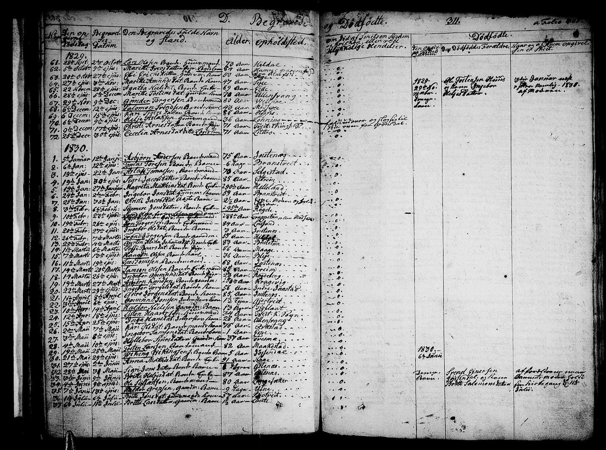 Ullensvang sokneprestembete, SAB/A-78701/H/Haa: Parish register (official) no. A 10, 1825-1853, p. 311