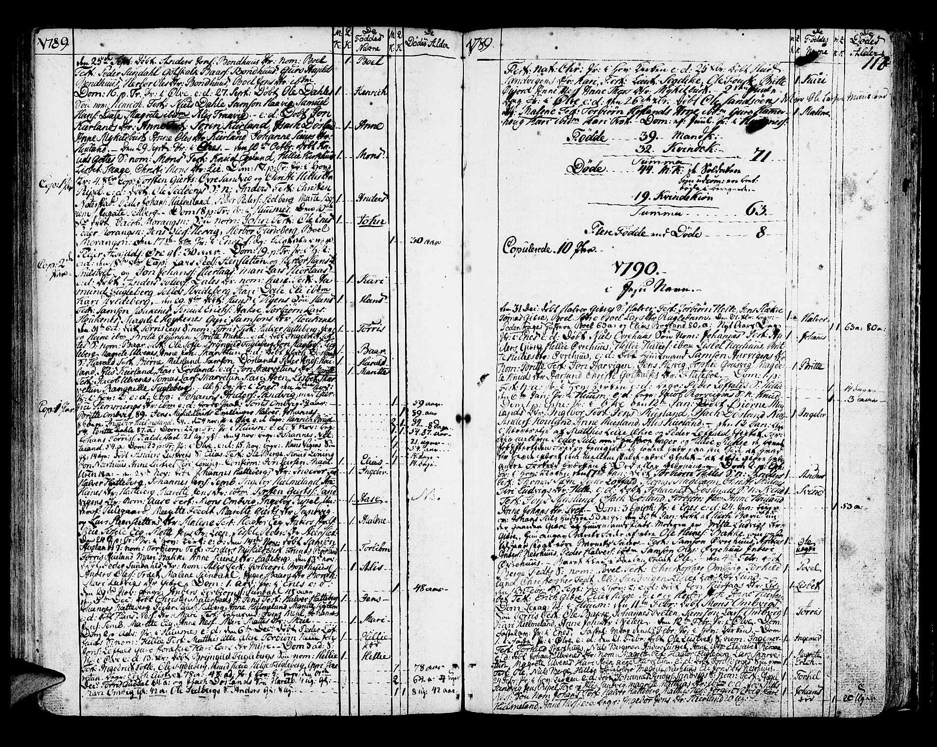 Kvinnherad sokneprestembete, SAB/A-76401/H/Haa: Parish register (official) no. A 4, 1778-1811, p. 118