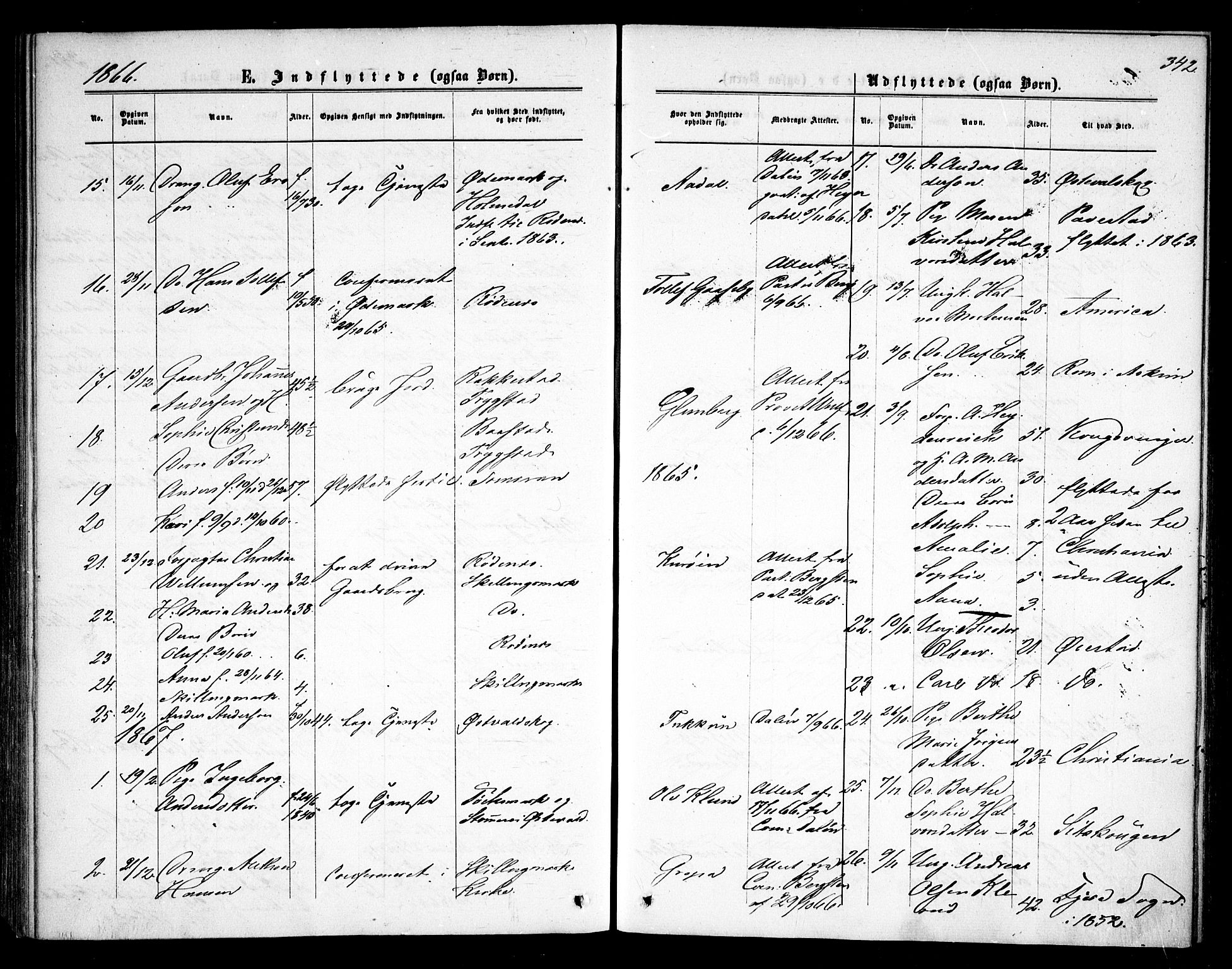 Rødenes prestekontor Kirkebøker, SAO/A-2005/F/Fa/L0007: Parish register (official) no. I 7, 1860-1869, p. 342