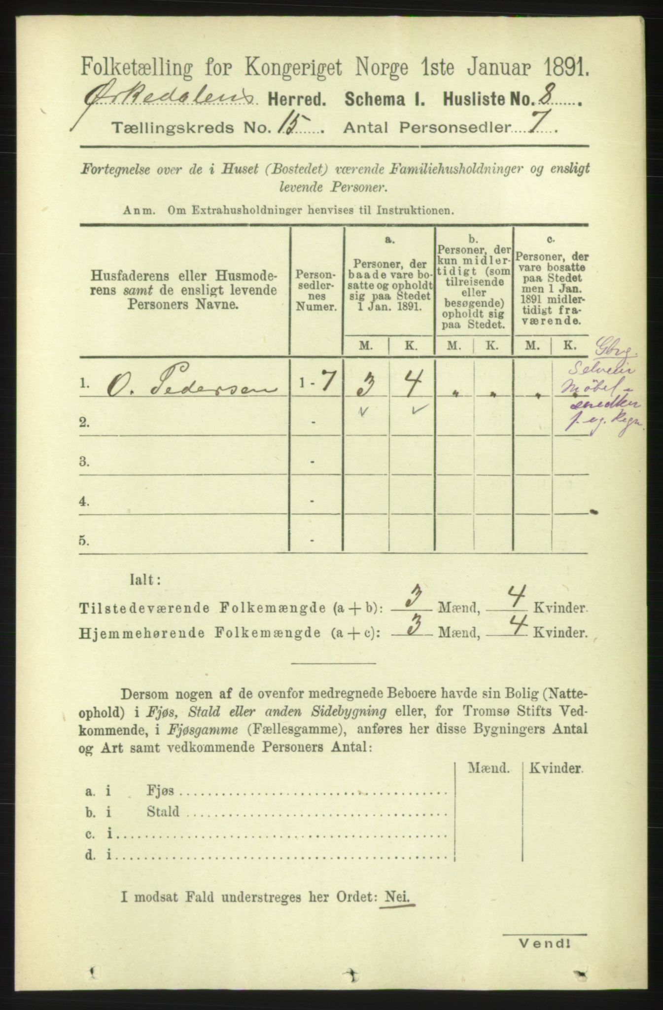 RA, 1891 census for 1638 Orkdal, 1891, p. 6847