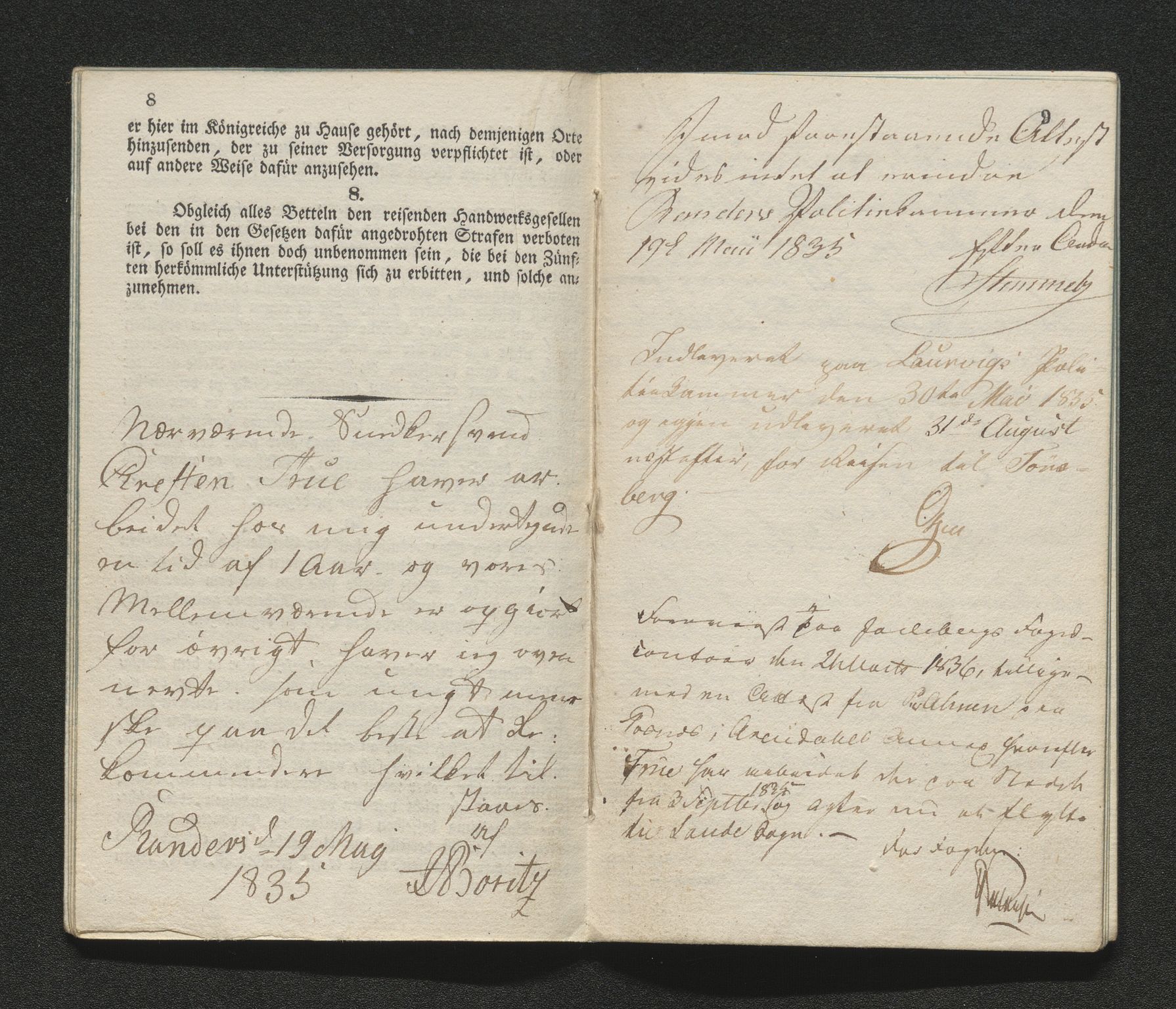 Drammen politikammer, SAKO/A-623/I/Ia/Iab/L0007: Innleverte pass, 1843-1844, p. 340