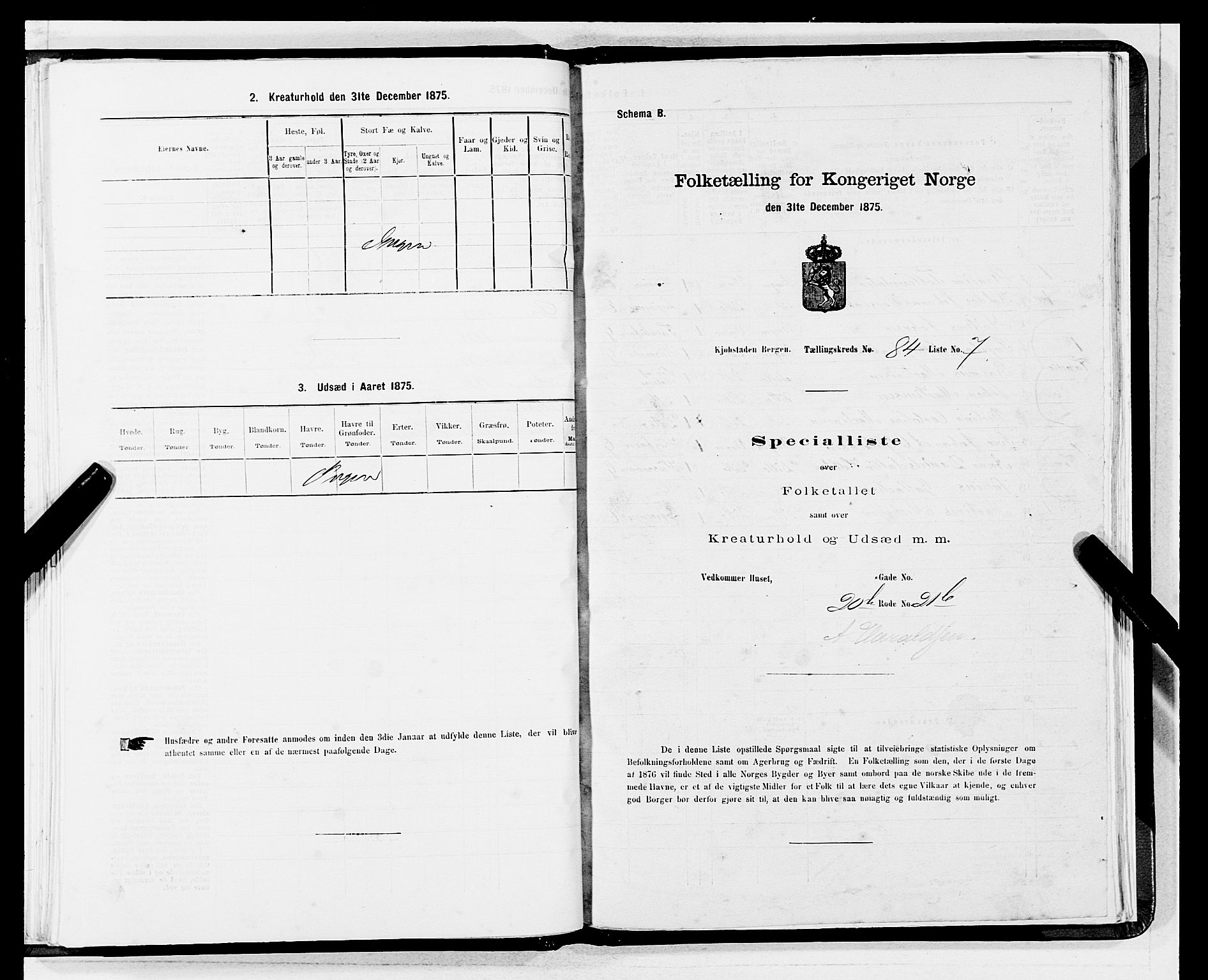 SAB, 1875 census for 1301 Bergen, 1875, p. 4515