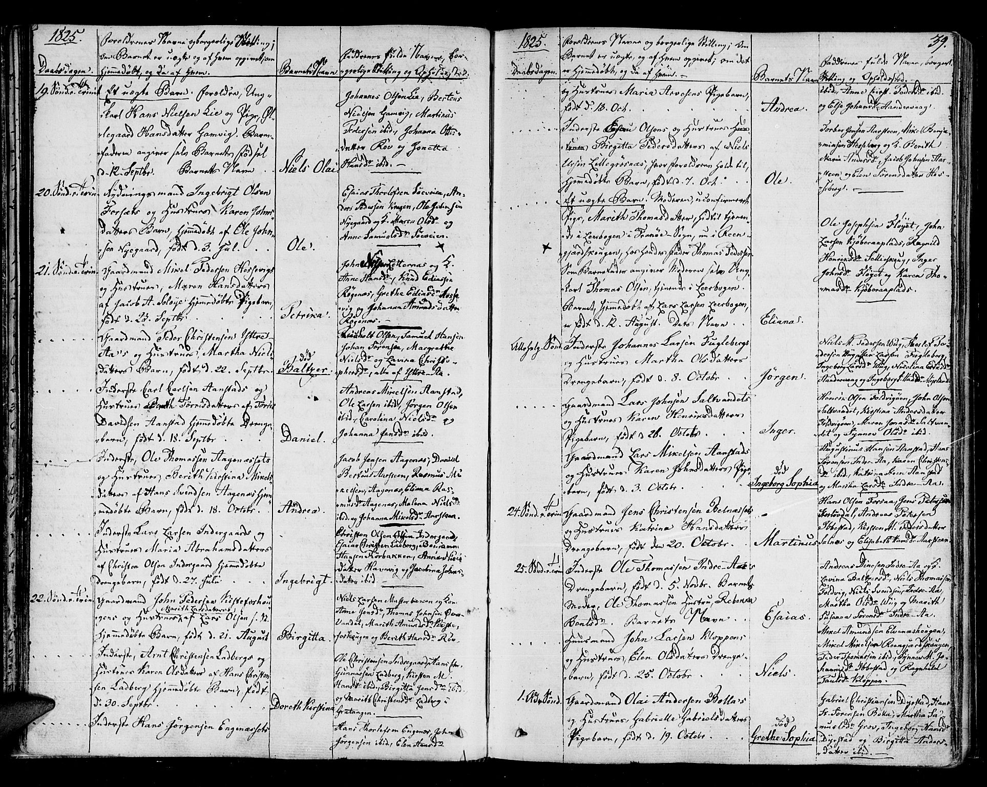 Ibestad sokneprestembete, AV/SATØ-S-0077/H/Ha/Haa/L0005kirke: Parish register (official) no. 5, 1825-1836, p. 39