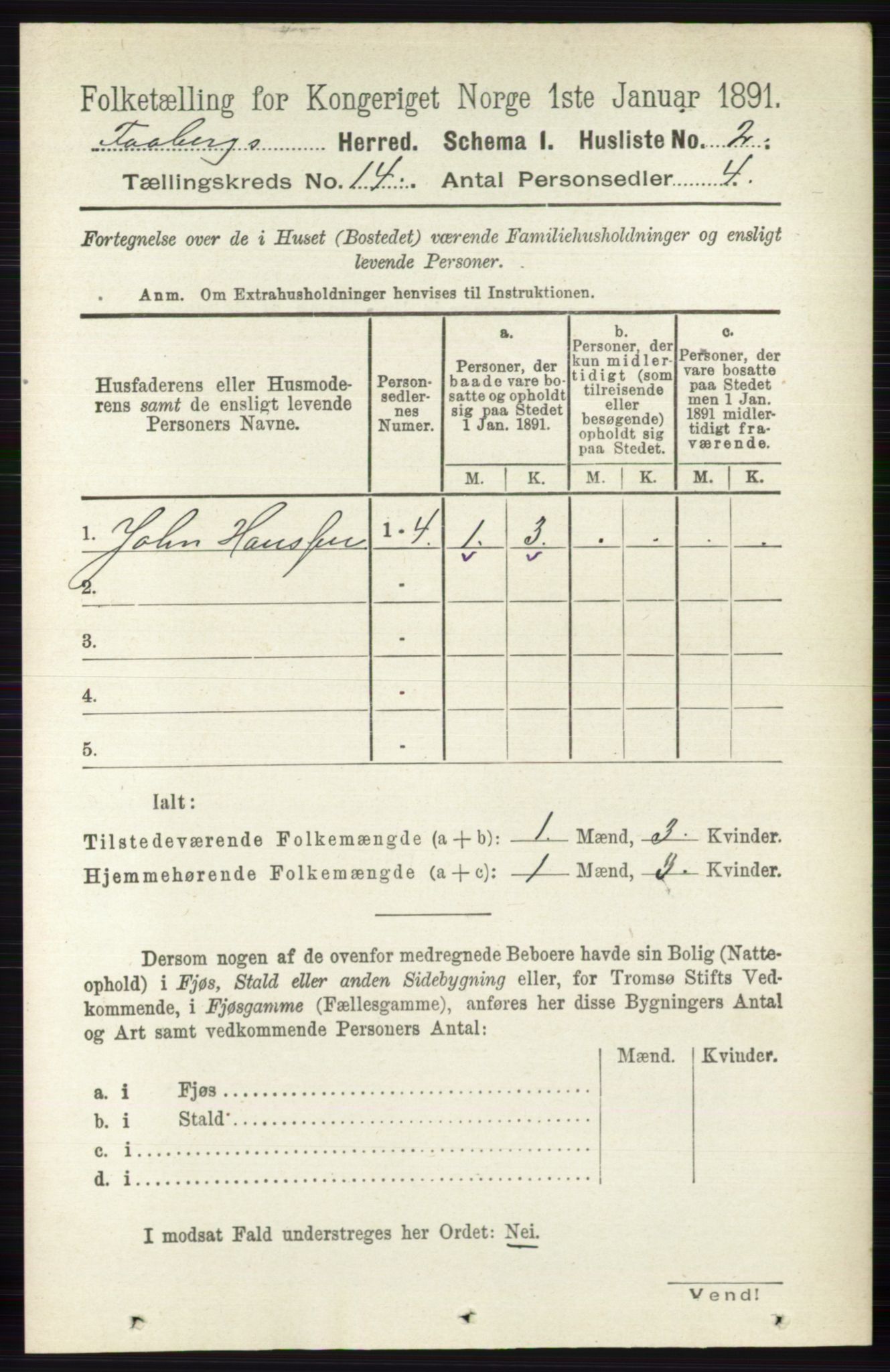 RA, 1891 census for 0524 Fåberg, 1891, p. 5624