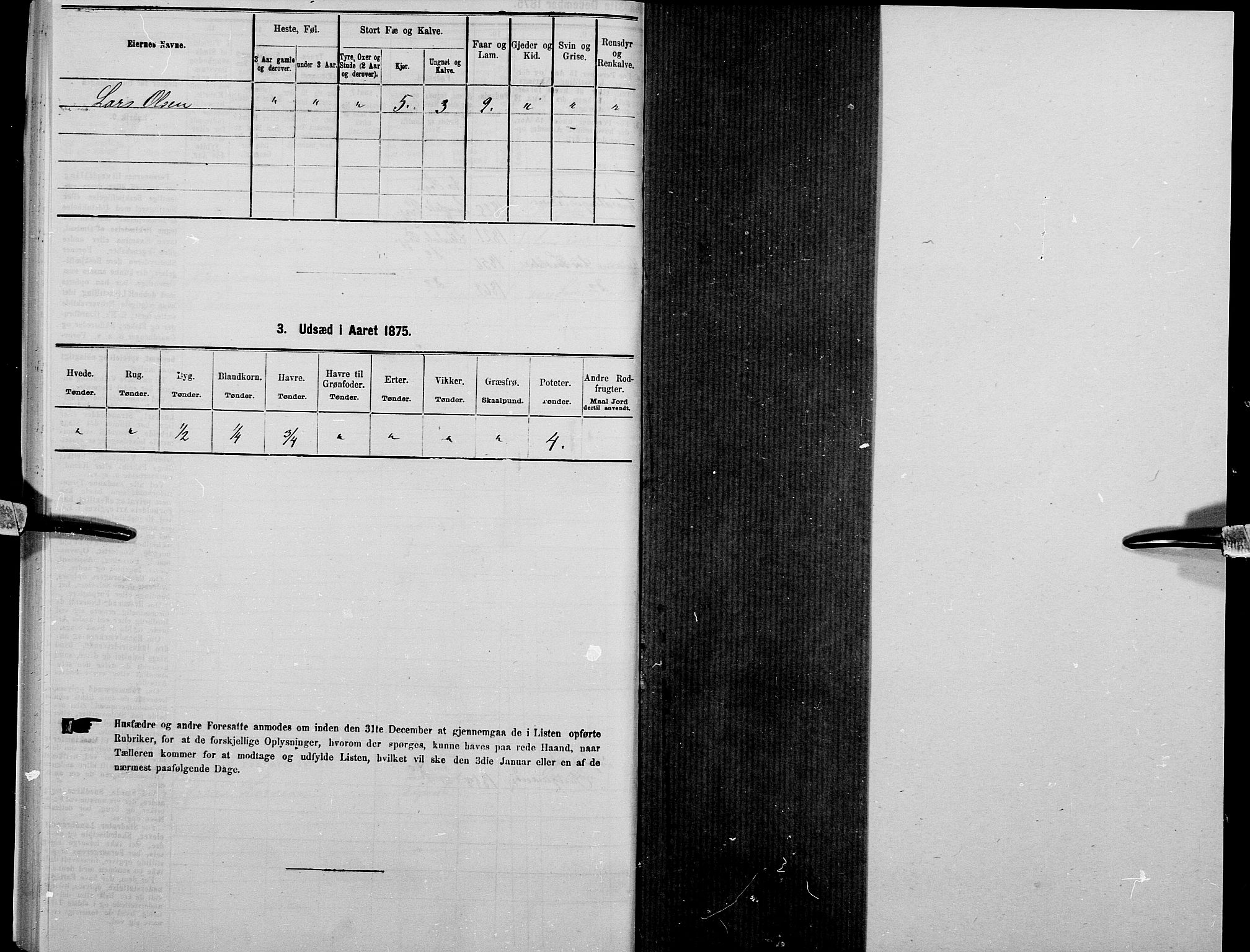 SAK, 1875 census for 1029P Sør-Audnedal, 1875, p. 1529