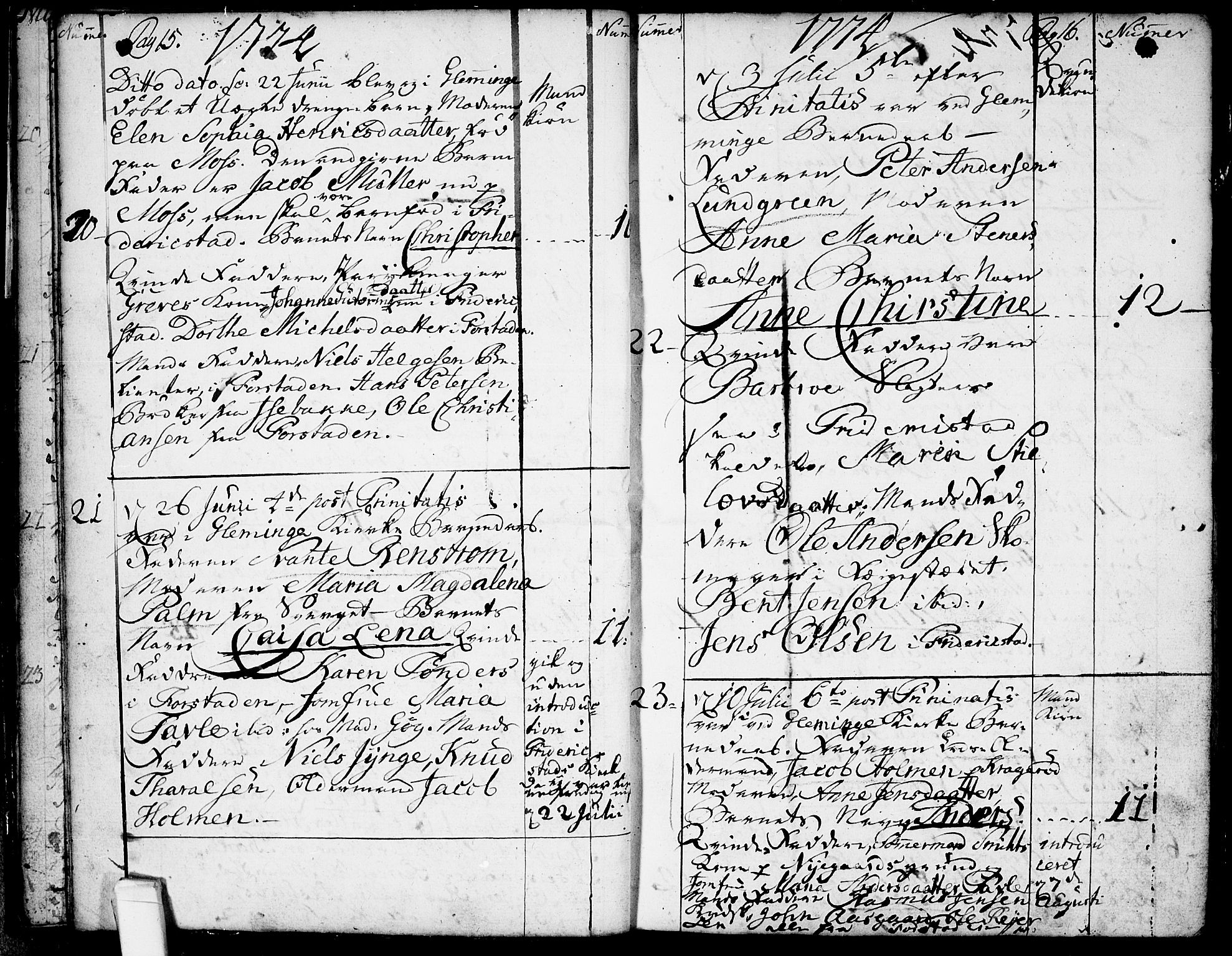 Glemmen prestekontor Kirkebøker, AV/SAO-A-10908/F/Fa/L0002: Parish register (official) no. 2, 1771-1803, p. 15-16