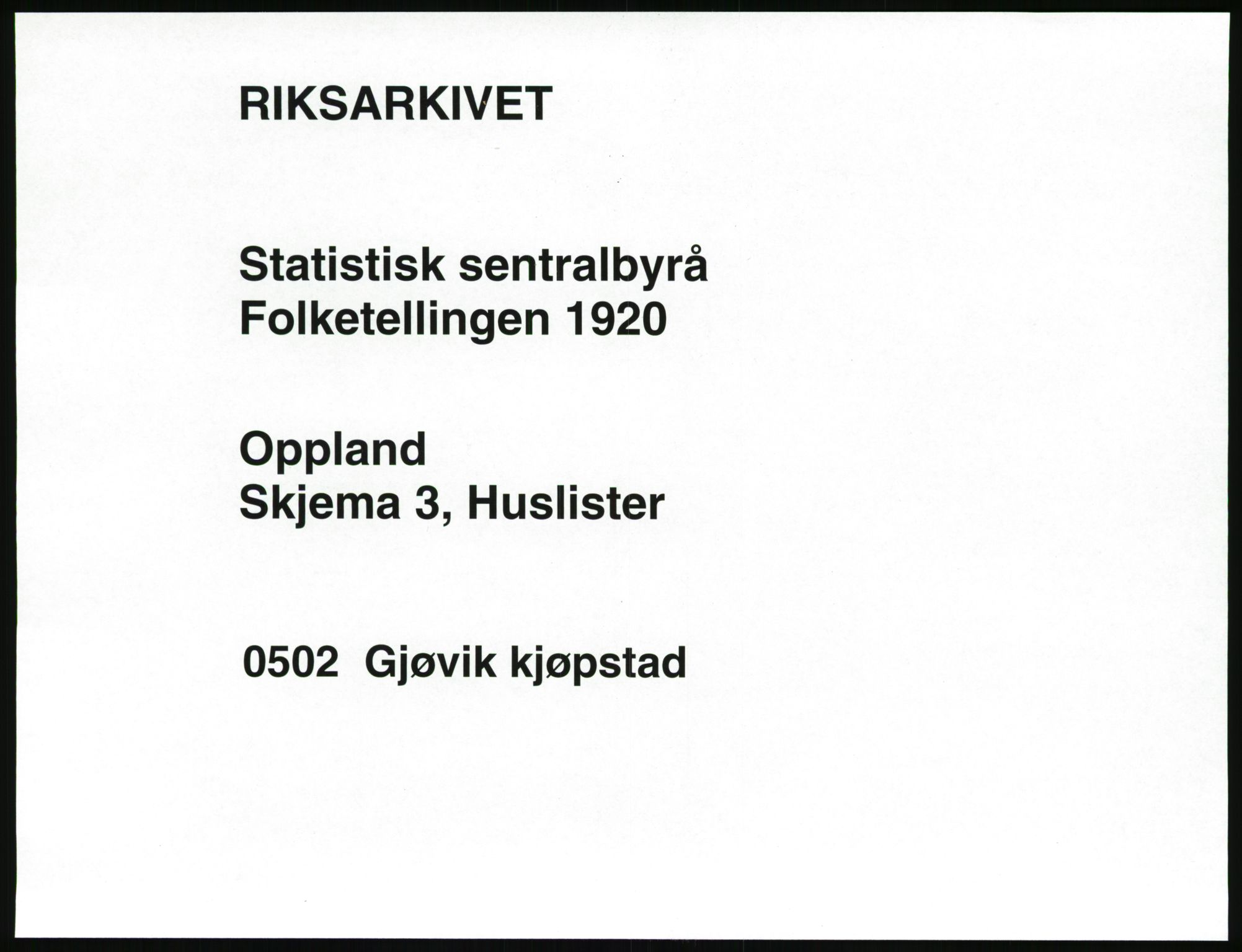 SAH, 1920 census for Gjøvik, 1920, p. 24