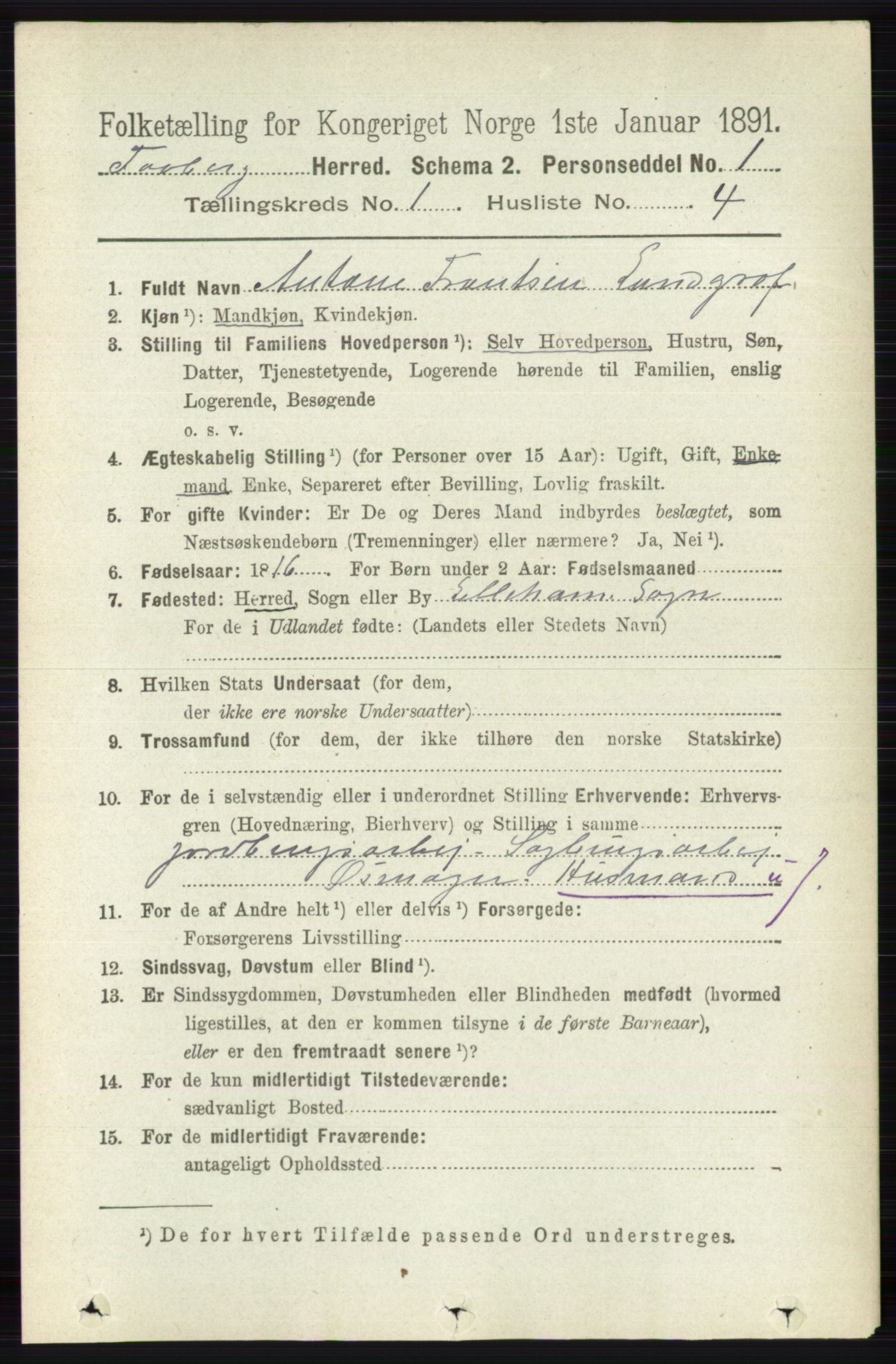 RA, 1891 census for 0524 Fåberg, 1891, p. 133