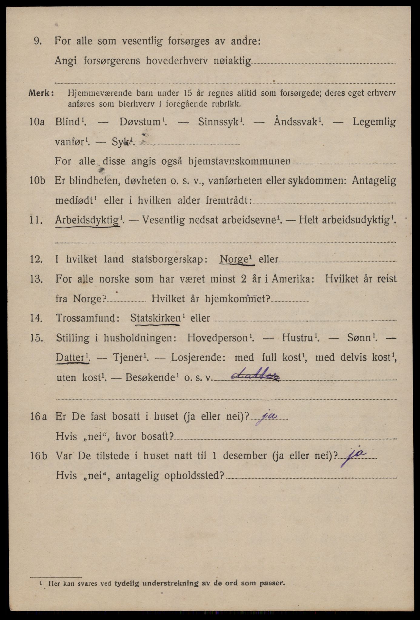 SAST, 1920 census for Stavanger, 1920, p. 57865