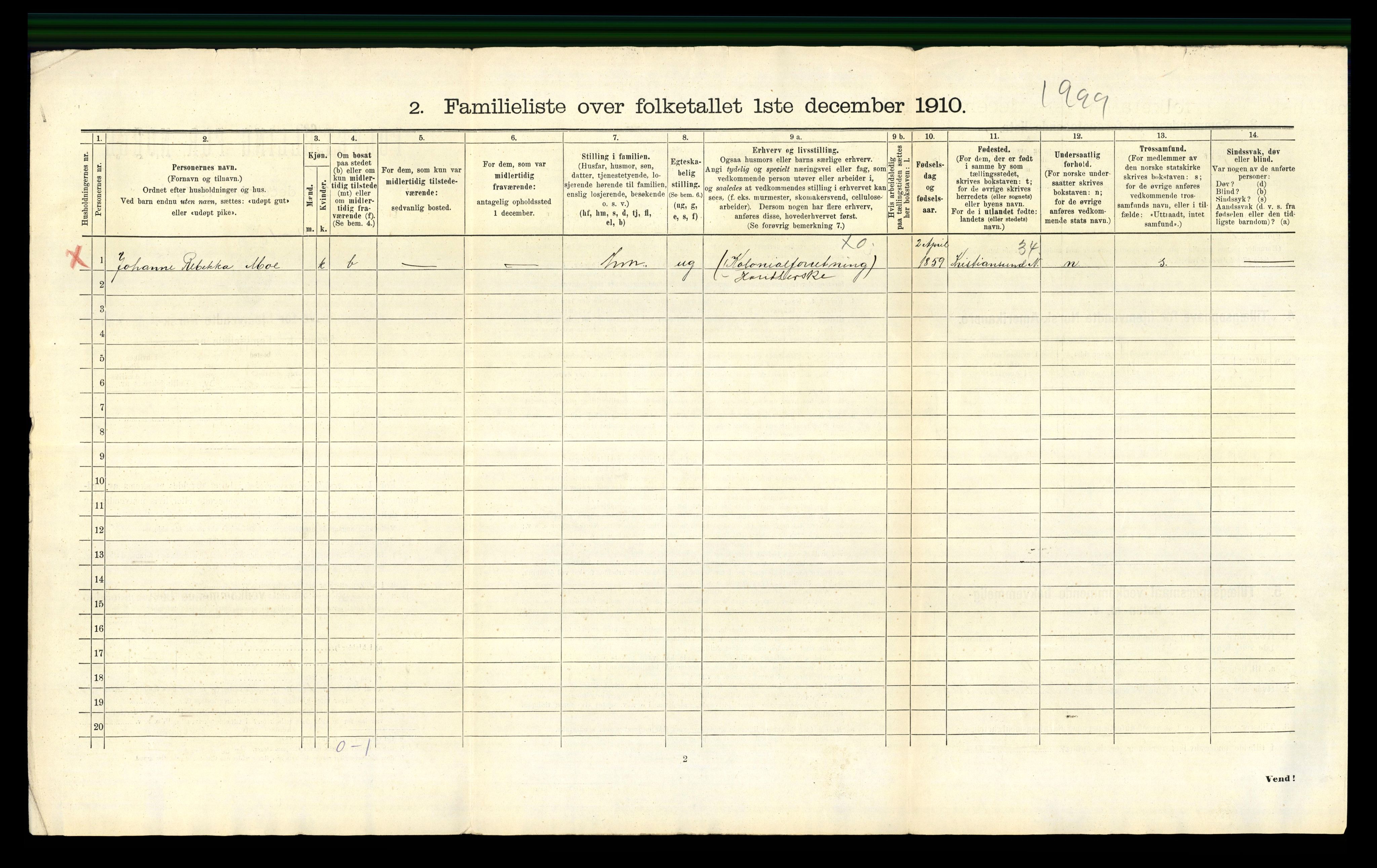 RA, 1910 census for Trondheim, 1910, p. 2964