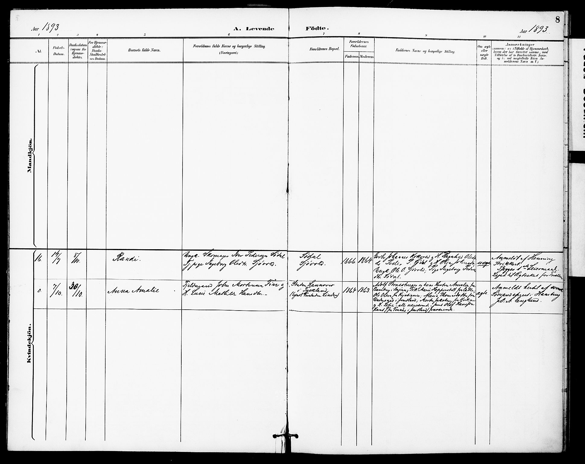 Ministerialprotokoller, klokkerbøker og fødselsregistre - Sør-Trøndelag, SAT/A-1456/683/L0948: Parish register (official) no. 683A01, 1891-1902, p. 8