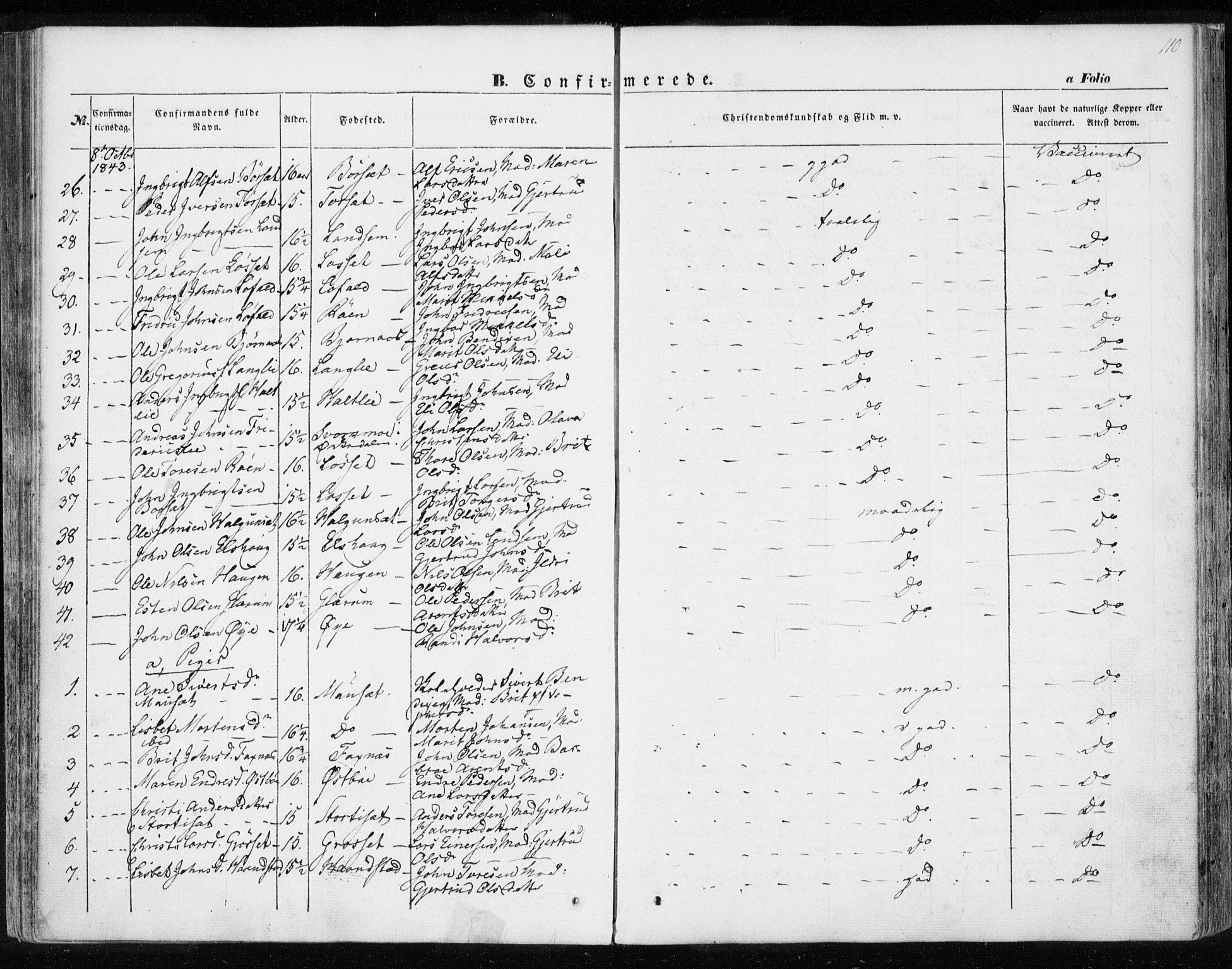 Ministerialprotokoller, klokkerbøker og fødselsregistre - Møre og Romsdal, AV/SAT-A-1454/595/L1043: Parish register (official) no. 595A05, 1843-1851, p. 110