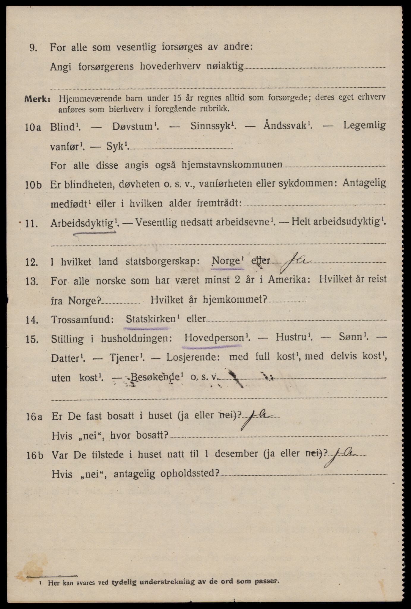 SAST, 1920 census for Stavanger, 1920, p. 119879