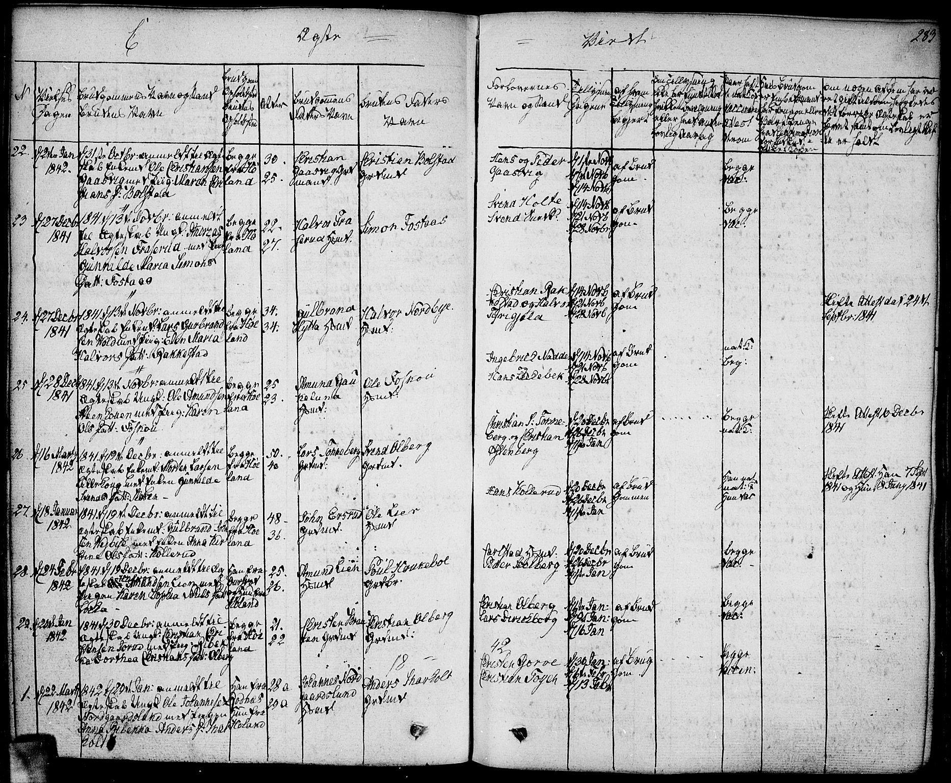 Høland prestekontor Kirkebøker, AV/SAO-A-10346a/F/Fa/L0008: Parish register (official) no. I 8, 1827-1845, p. 283