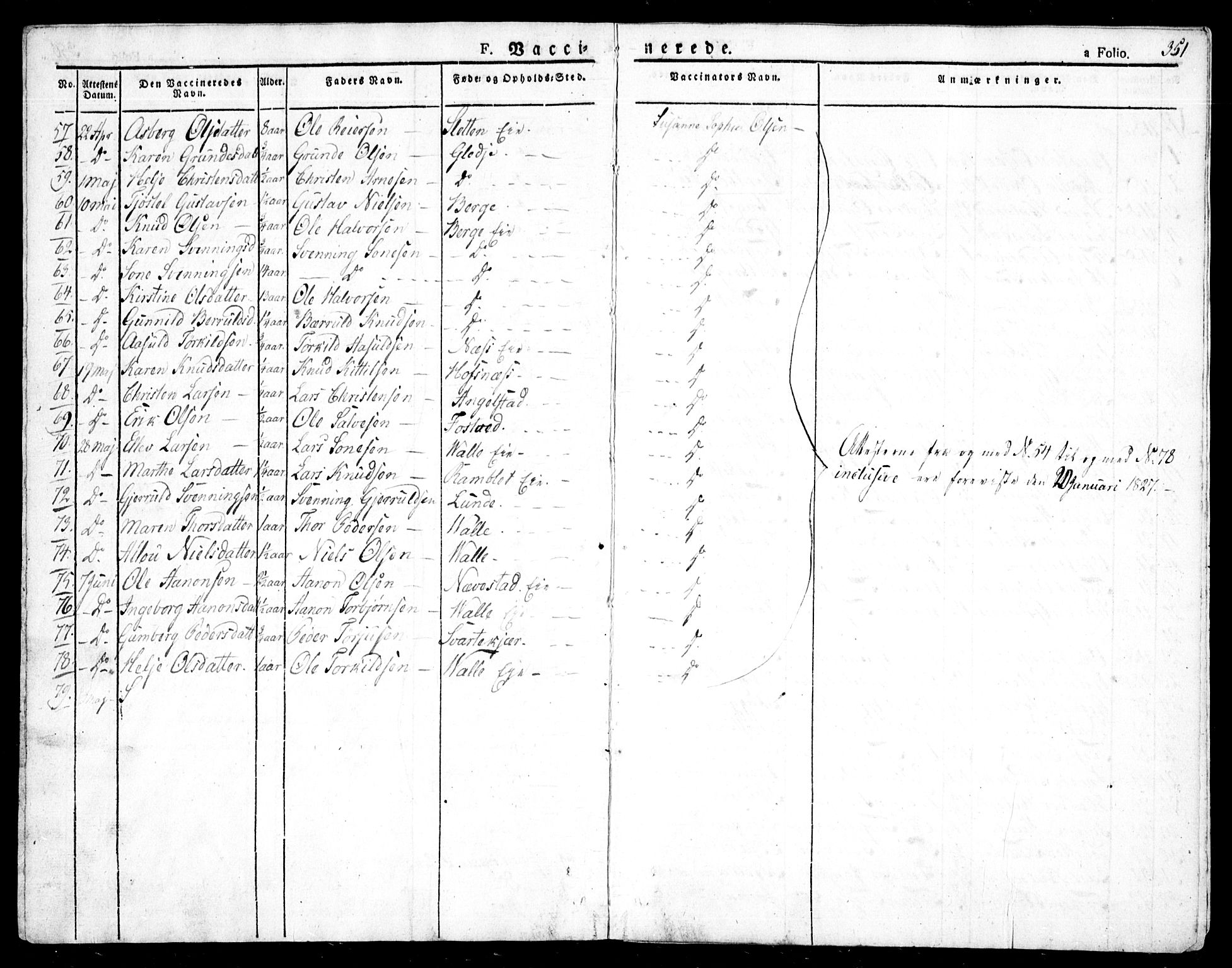 Holt sokneprestkontor, AV/SAK-1111-0021/F/Fa/L0006: Parish register (official) no. A 6, 1820-1835, p. 351
