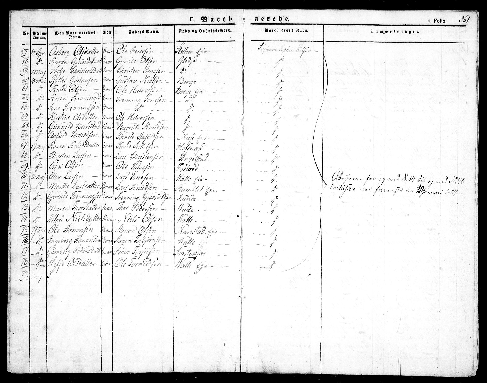 Holt sokneprestkontor, AV/SAK-1111-0021/F/Fa/L0006: Parish register (official) no. A 6, 1820-1835, p. 351