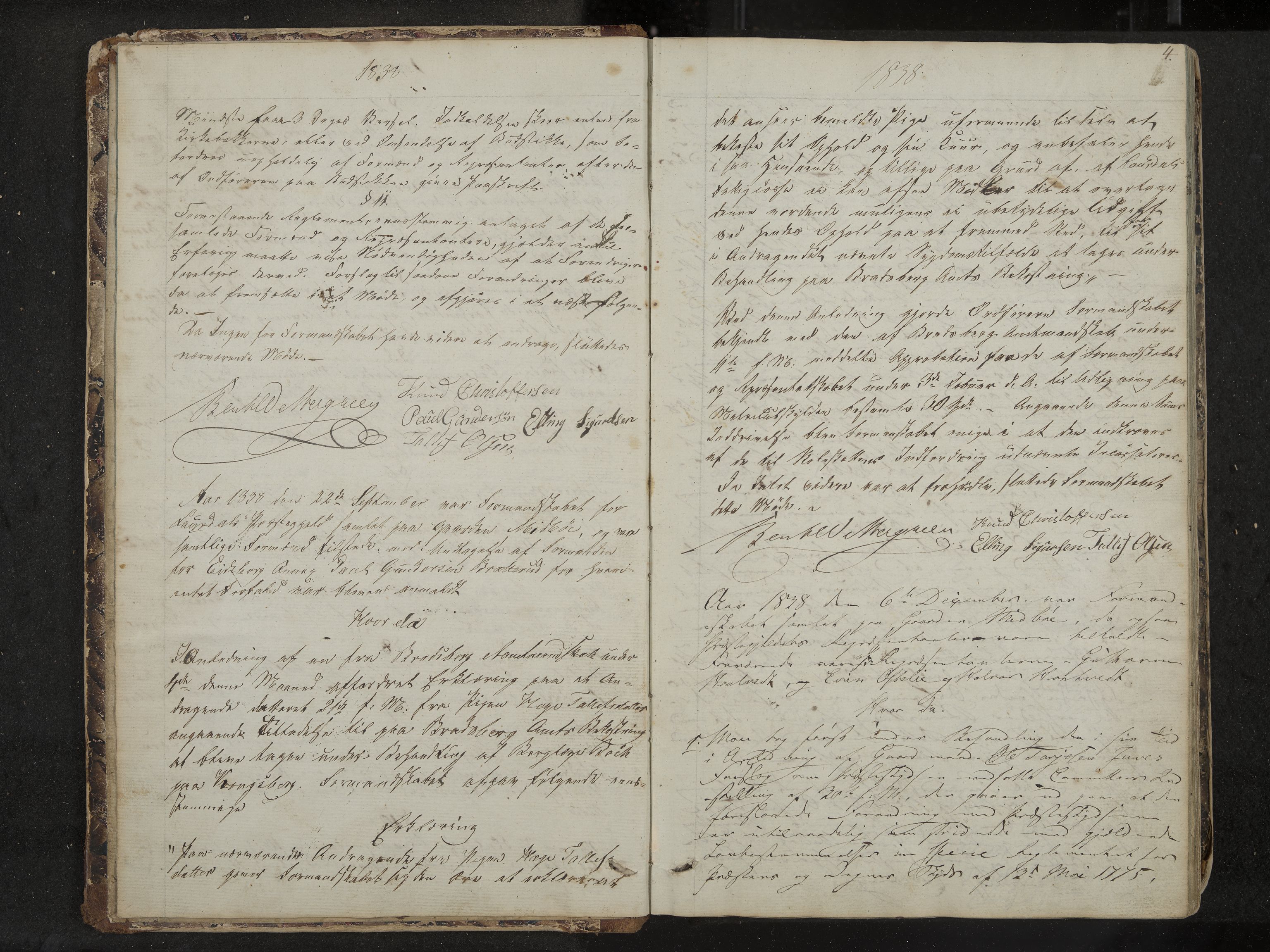 Lårdal formannskap og sentraladministrasjon, IKAK/0833021/A/L0001: Møtebok, 1838-1865, p. 4