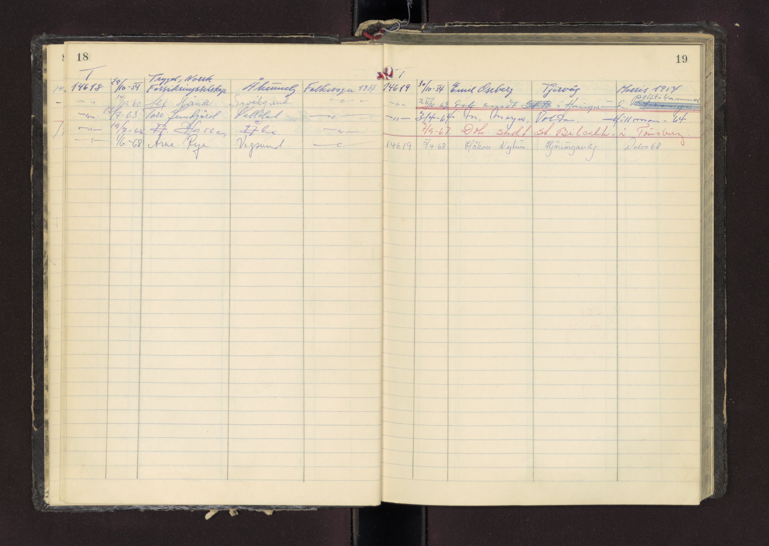 Møre og Romsdal vegkontor - Ålesund trafikkstasjon, AV/SAT-A-4099/F/Fc/L0013: Bilregister; T 14601 - T 14999, 1950-1970