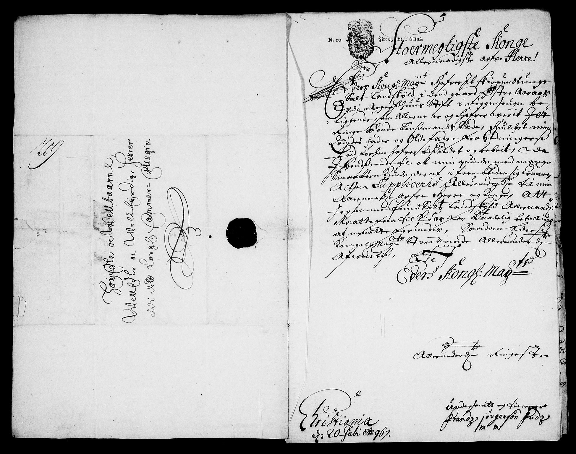 Rentekammeret inntil 1814, Realistisk ordnet avdeling, AV/RA-EA-4070/On/L0013: [Jj 14]: Forskjellige dokumenter om krongodset i Norge, 1672-1722, p. 294