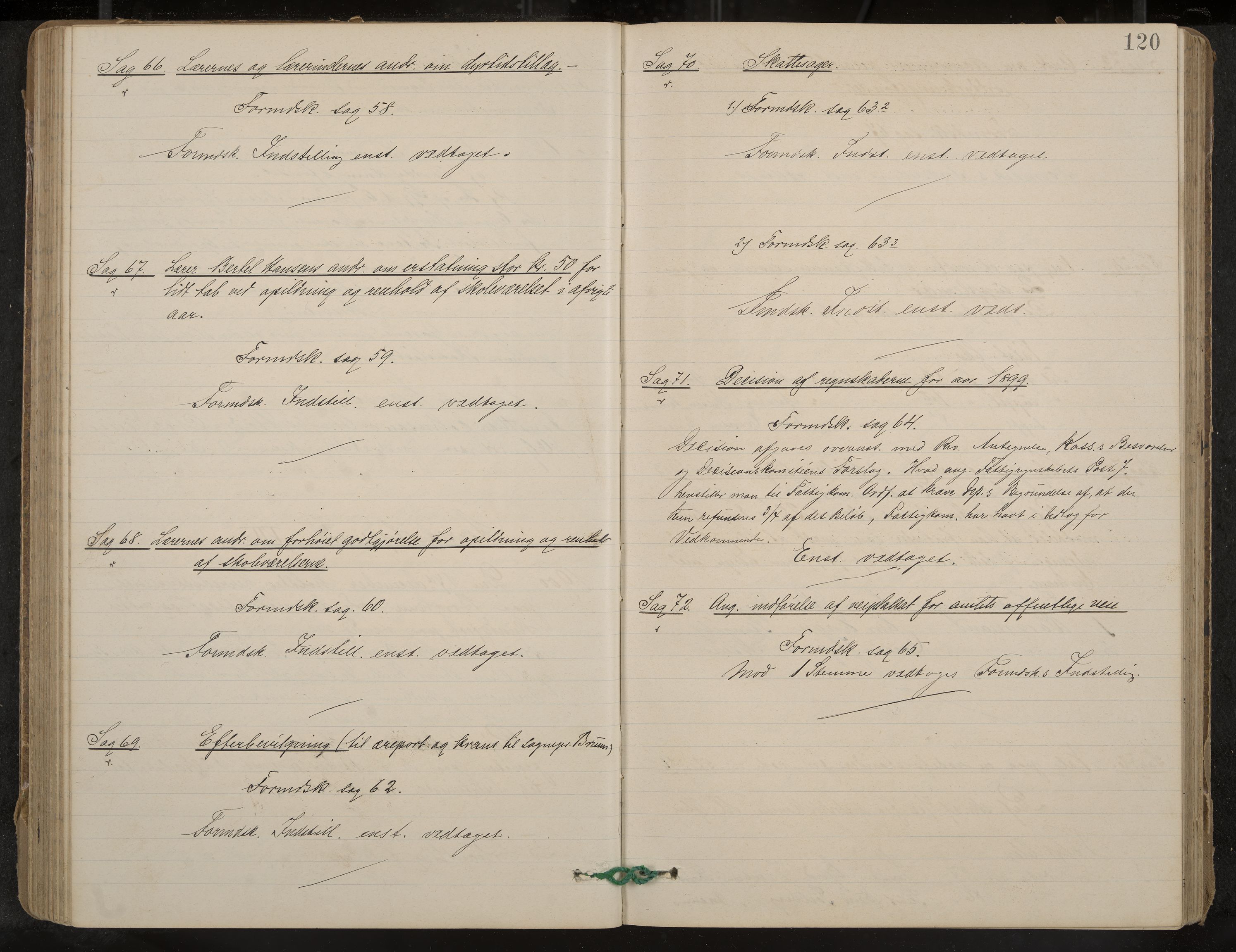 Nøtterøy formannskap og sentraladministrasjon, IKAK/0722021-1/A/Aa/L0005: Møtebok med register, 1896-1905, p. 120