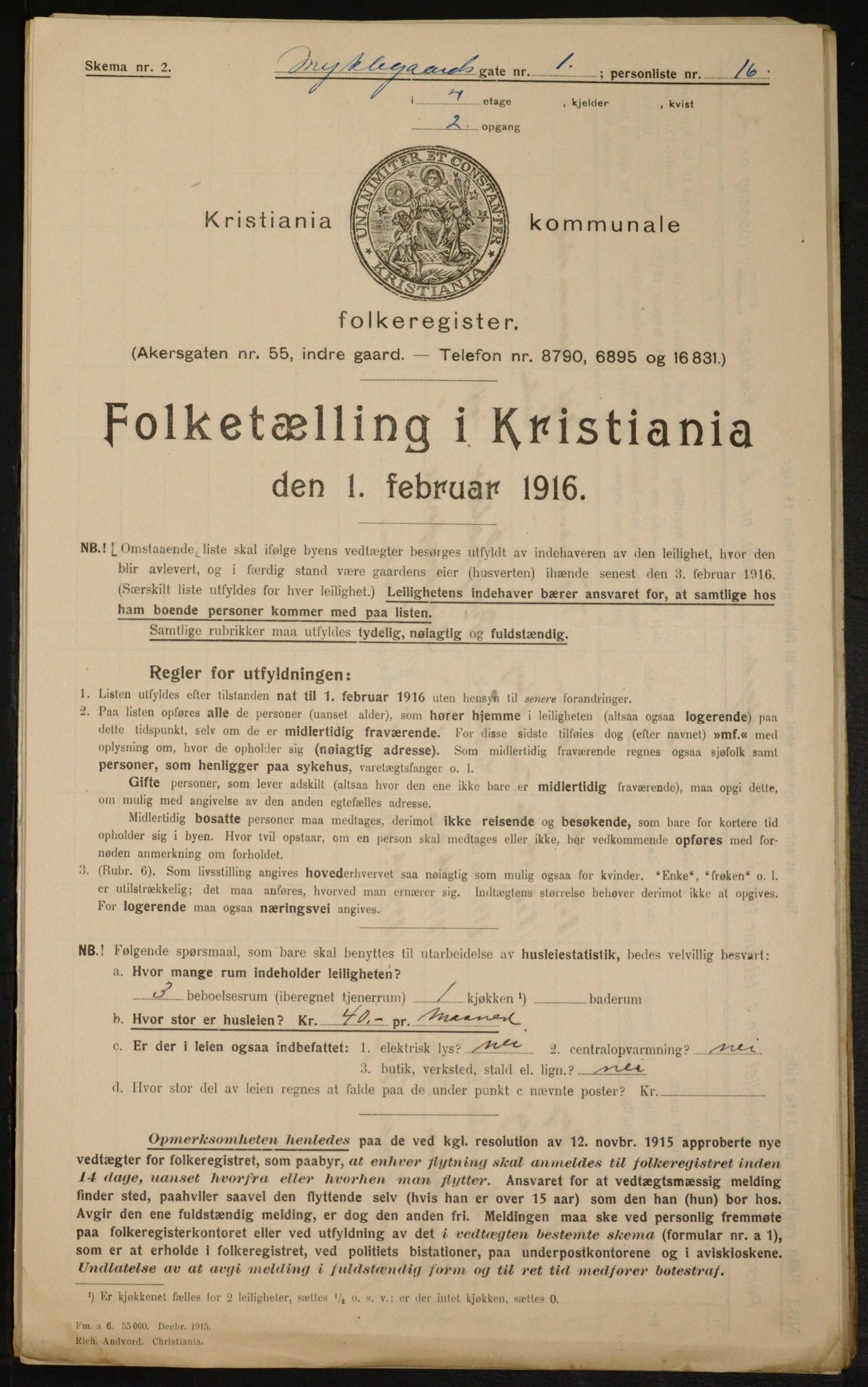 OBA, Municipal Census 1916 for Kristiania, 1916, p. 69875