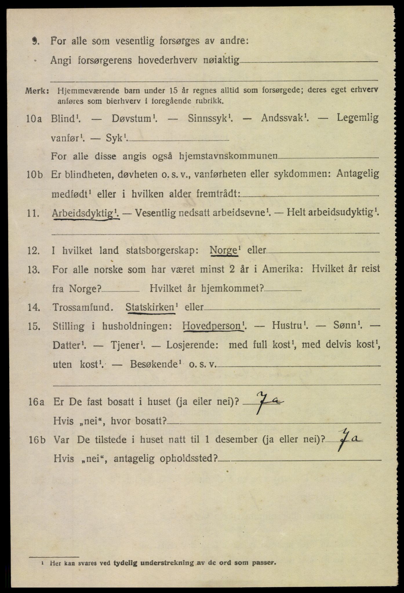 SAK, 1920 census for Holt, 1920, p. 3425