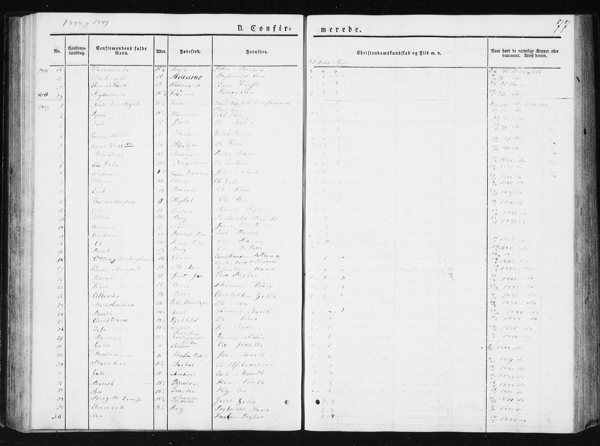 Ministerialprotokoller, klokkerbøker og fødselsregistre - Nord-Trøndelag, SAT/A-1458/749/L0470: Parish register (official) no. 749A04, 1834-1853, p. 77